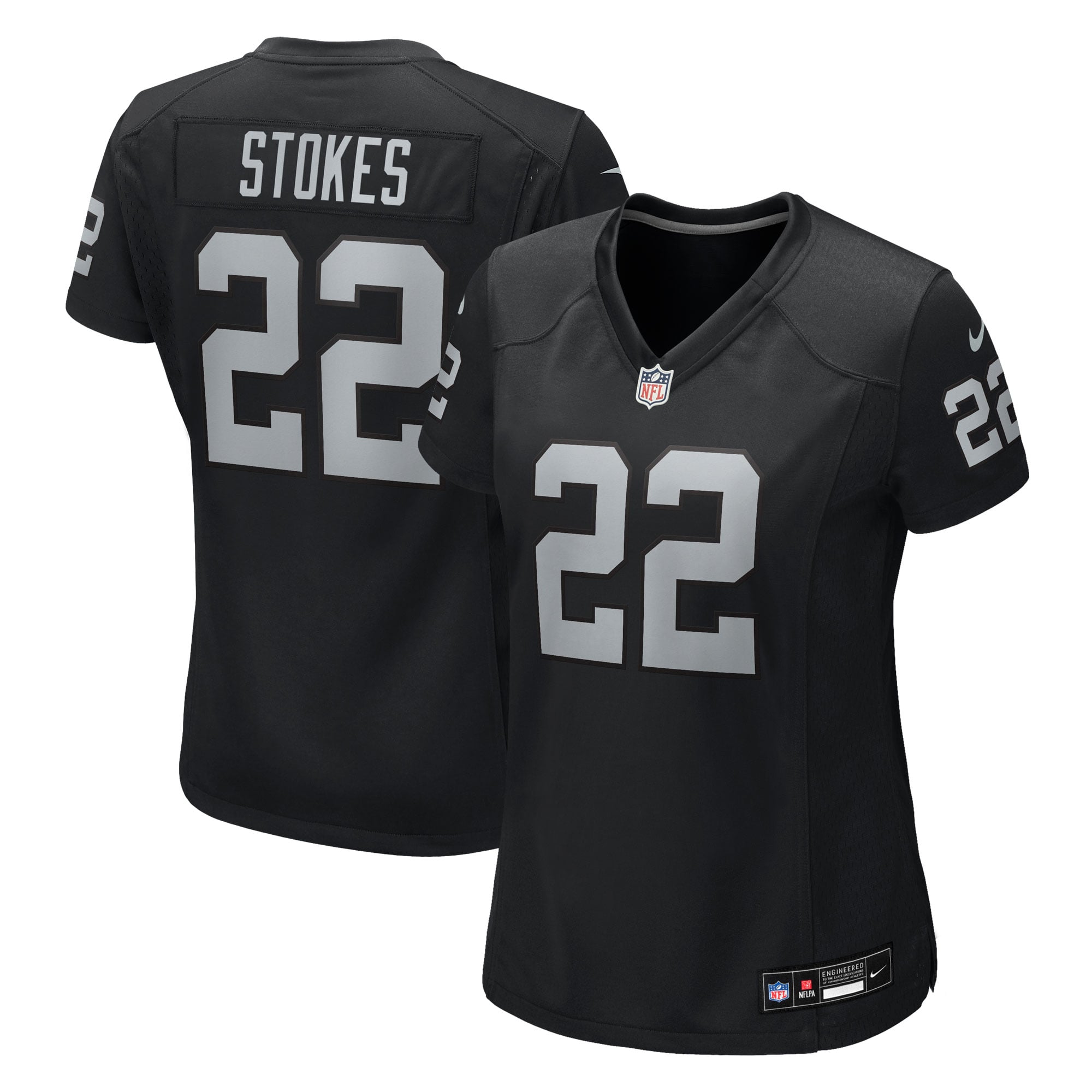 Eric Stokes Las Vegas Raiders Game Jersey Black NFL Football Fan Wear Eric Stokes