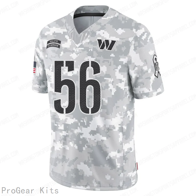 Kain Medrano Washington Commanders Jersey No.56 Camo NFL Football Fan Wear Kain Medrano