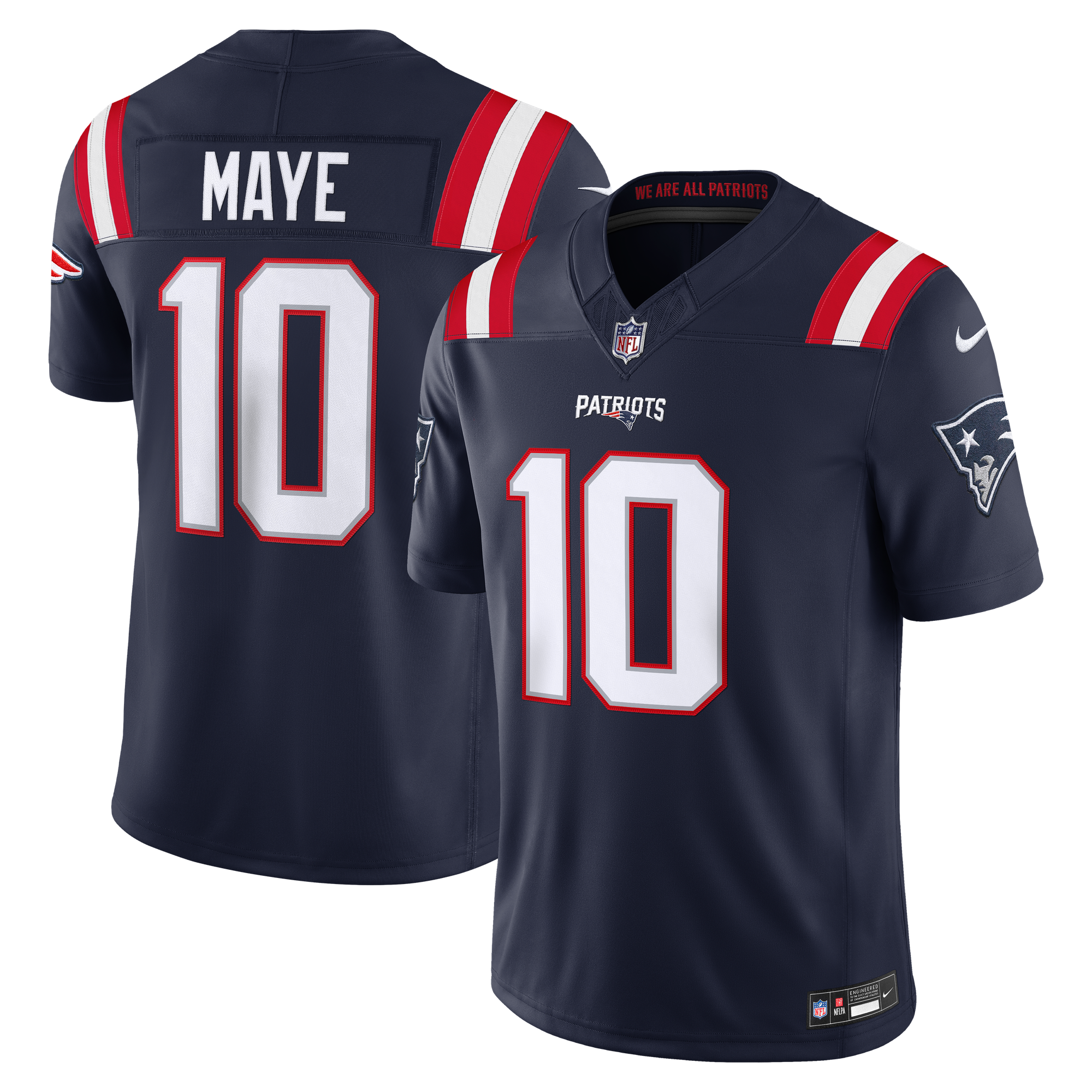 Drake Maye New England Patriots Limited Jersey Navy NFL Football Fan Wear