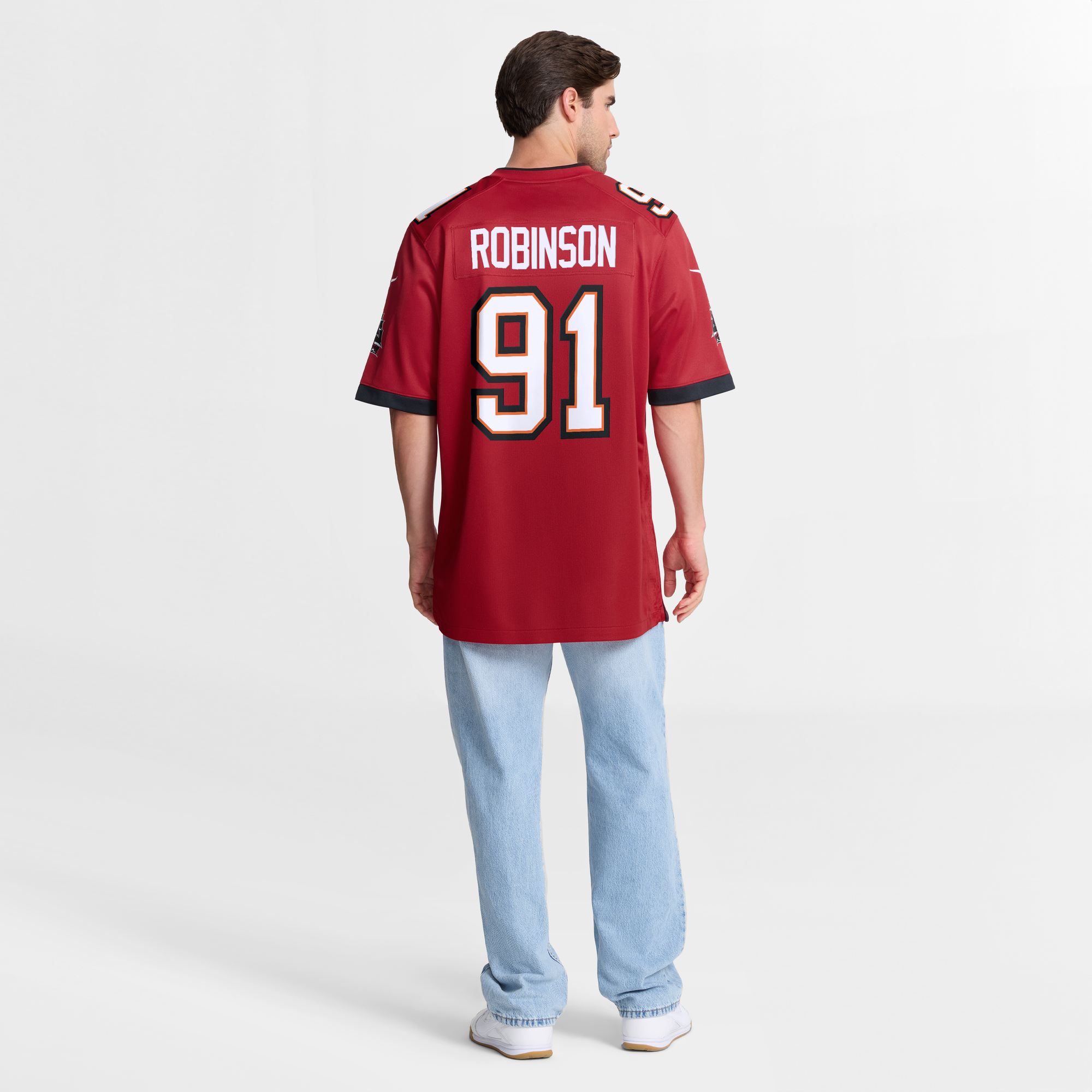 AShawn Robinson Tampa Bay Buccaneers Game Jersey Red NFL Football Fan Wear