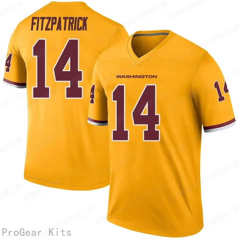 Ryan Fitzpatrick Rush Washington Commanders Jersey No.14 Gold NFL Football Fan Wear