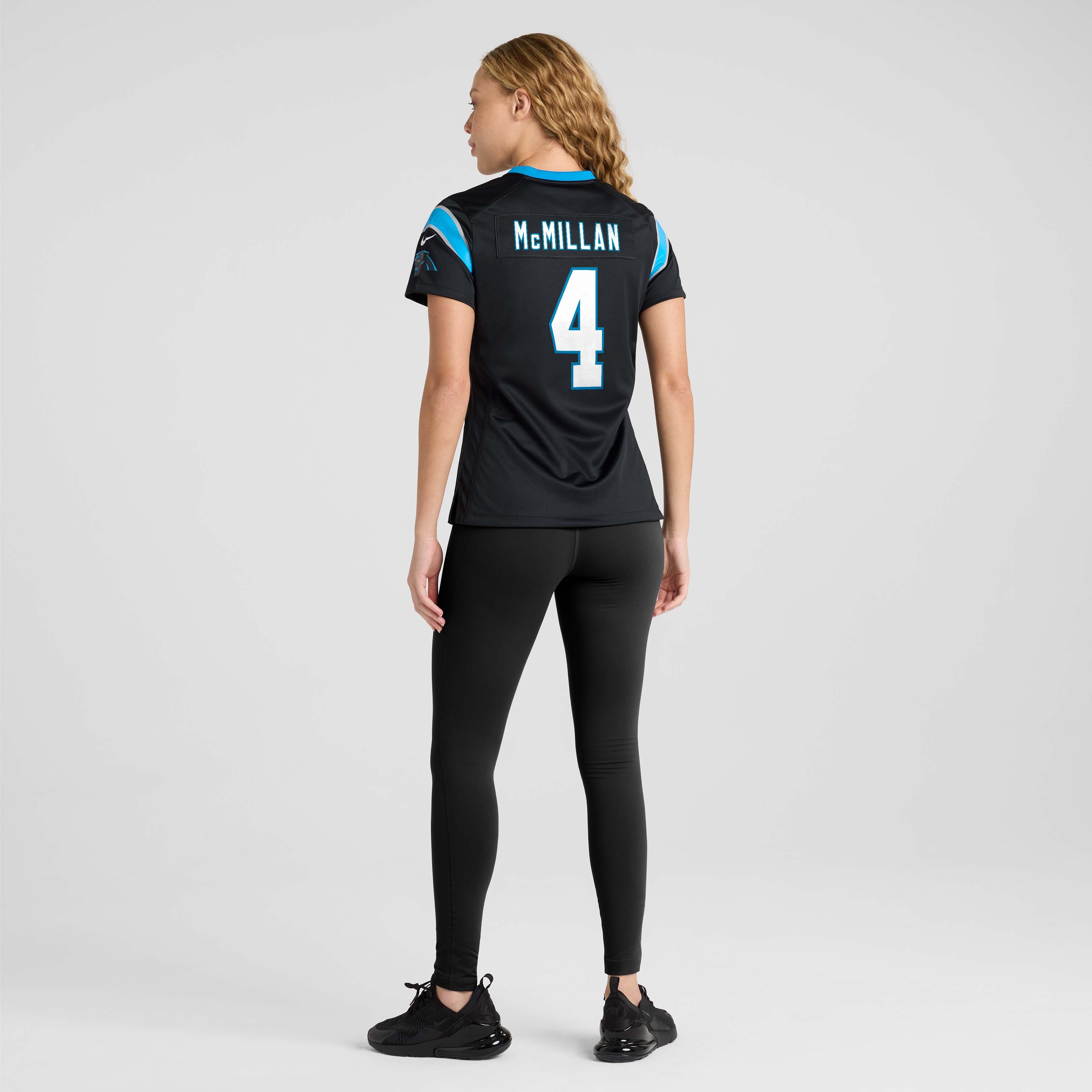 Tetairoa McMillan Carolina Panthers Game Jersey Black NFL Football Fan Wear Tetairoa McMillan