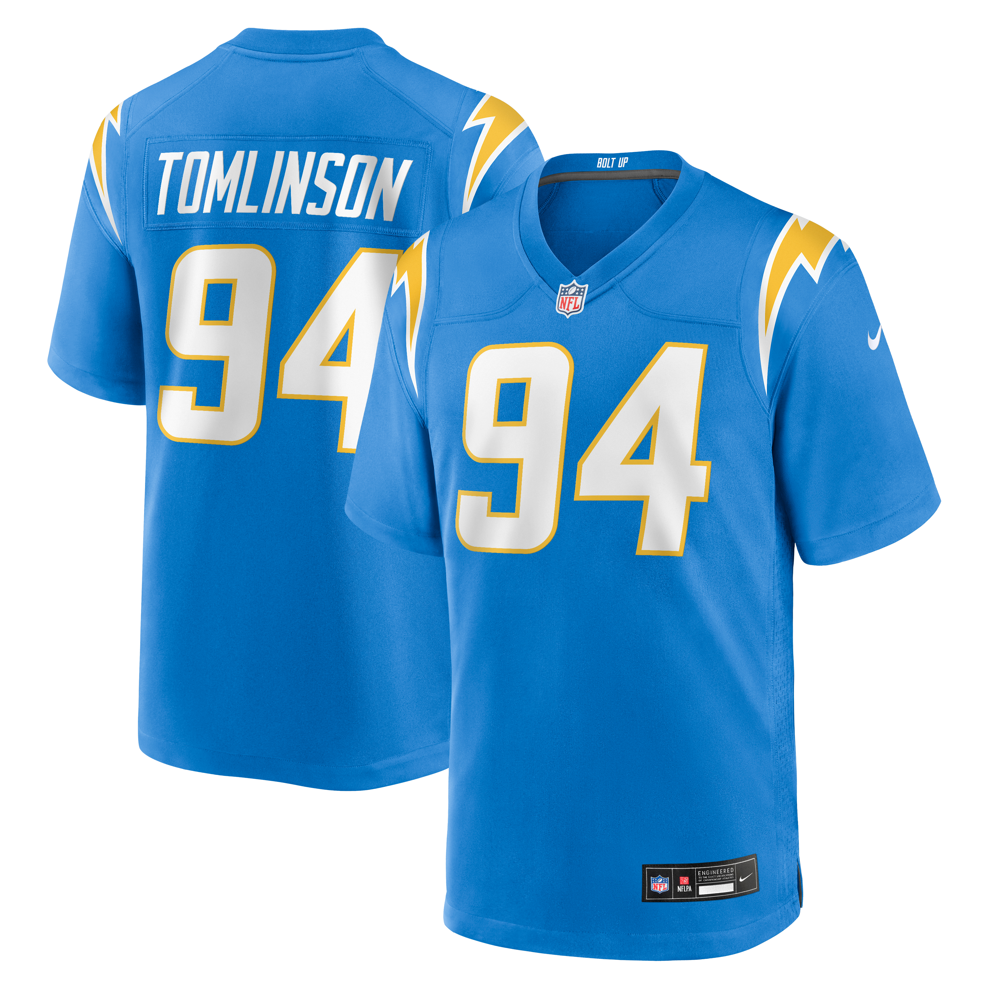 Dalvin Tomlinson Los Angeles Chargers Game Jersey Powder Blue NFL Football Fan Wear