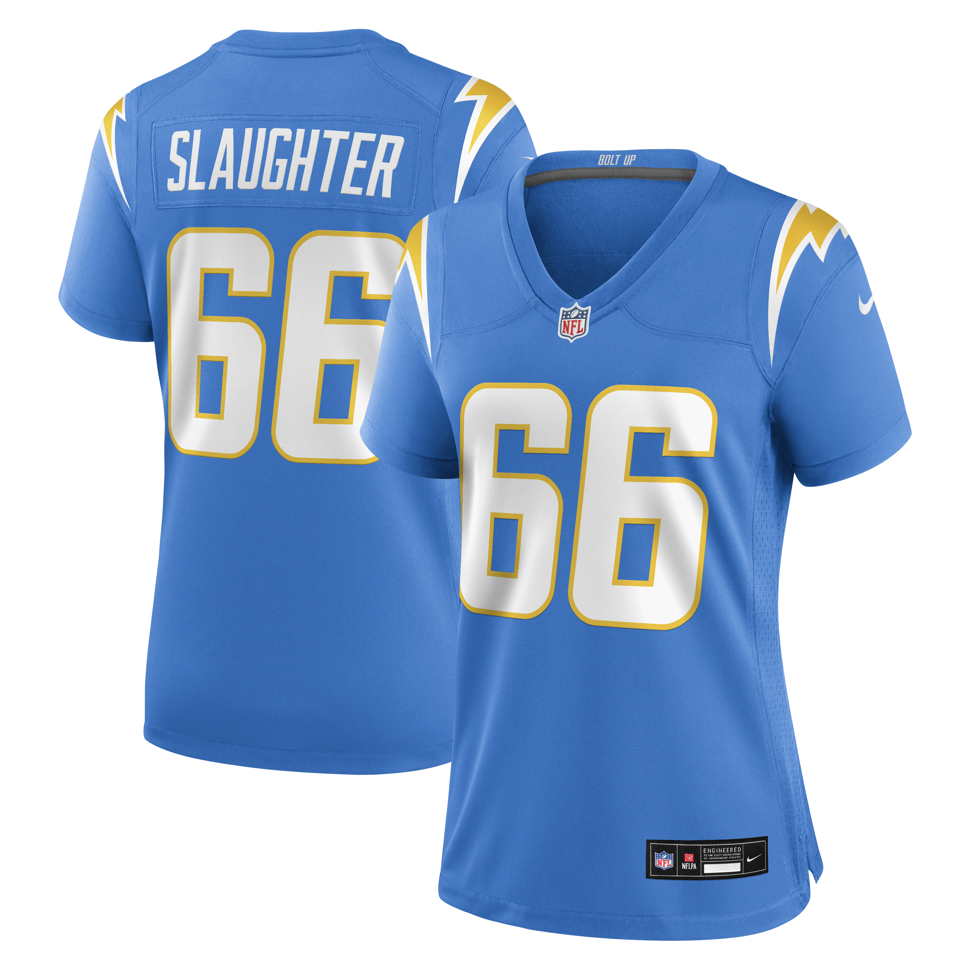 Jake Slaughter Los Angeles Chargers Game Jersey Powder Blue NFL Football Fan Wear Jake Slaughter