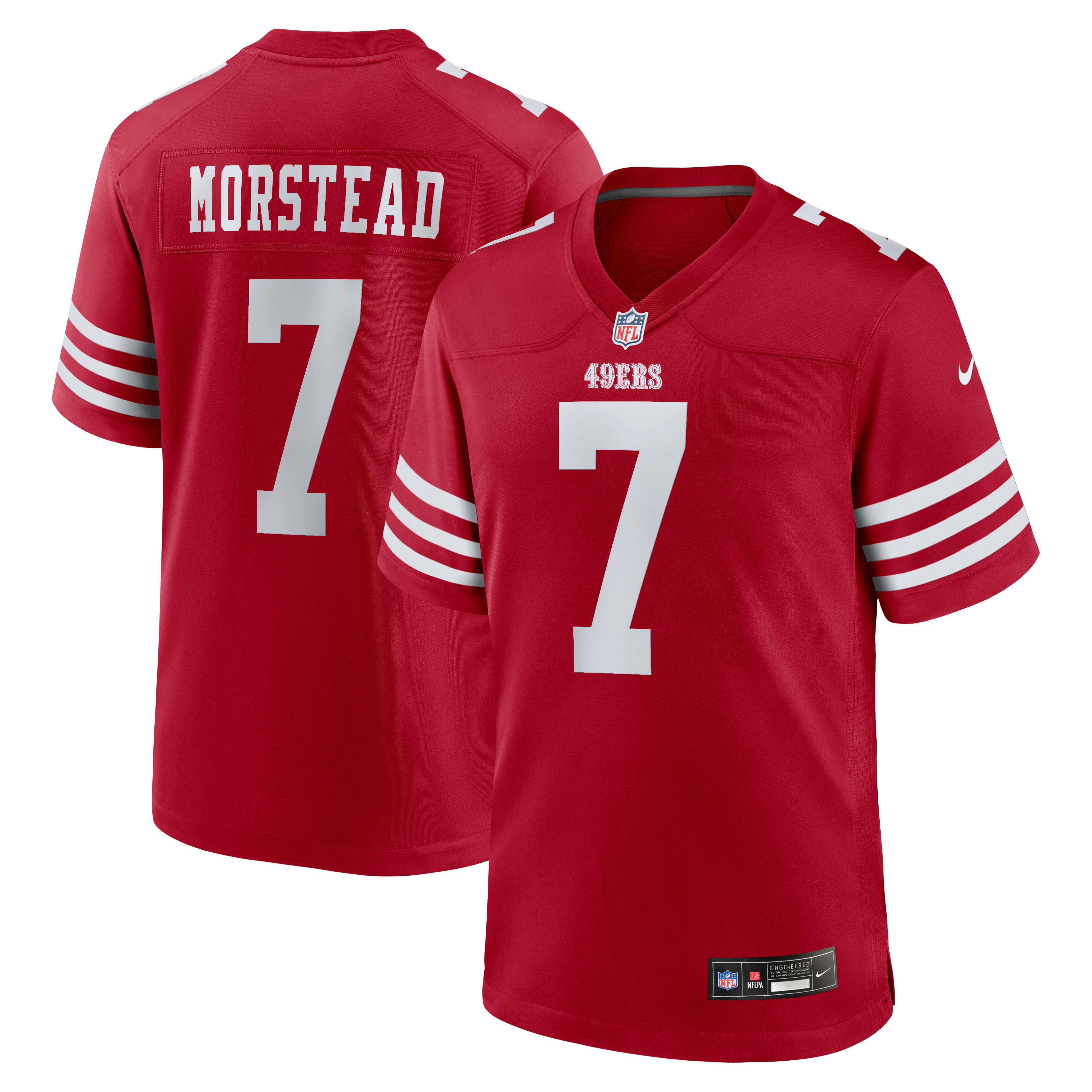 Thomas Morstead San Francisco 49ers Game Jersey Scarlet NFL Football Fan Wear