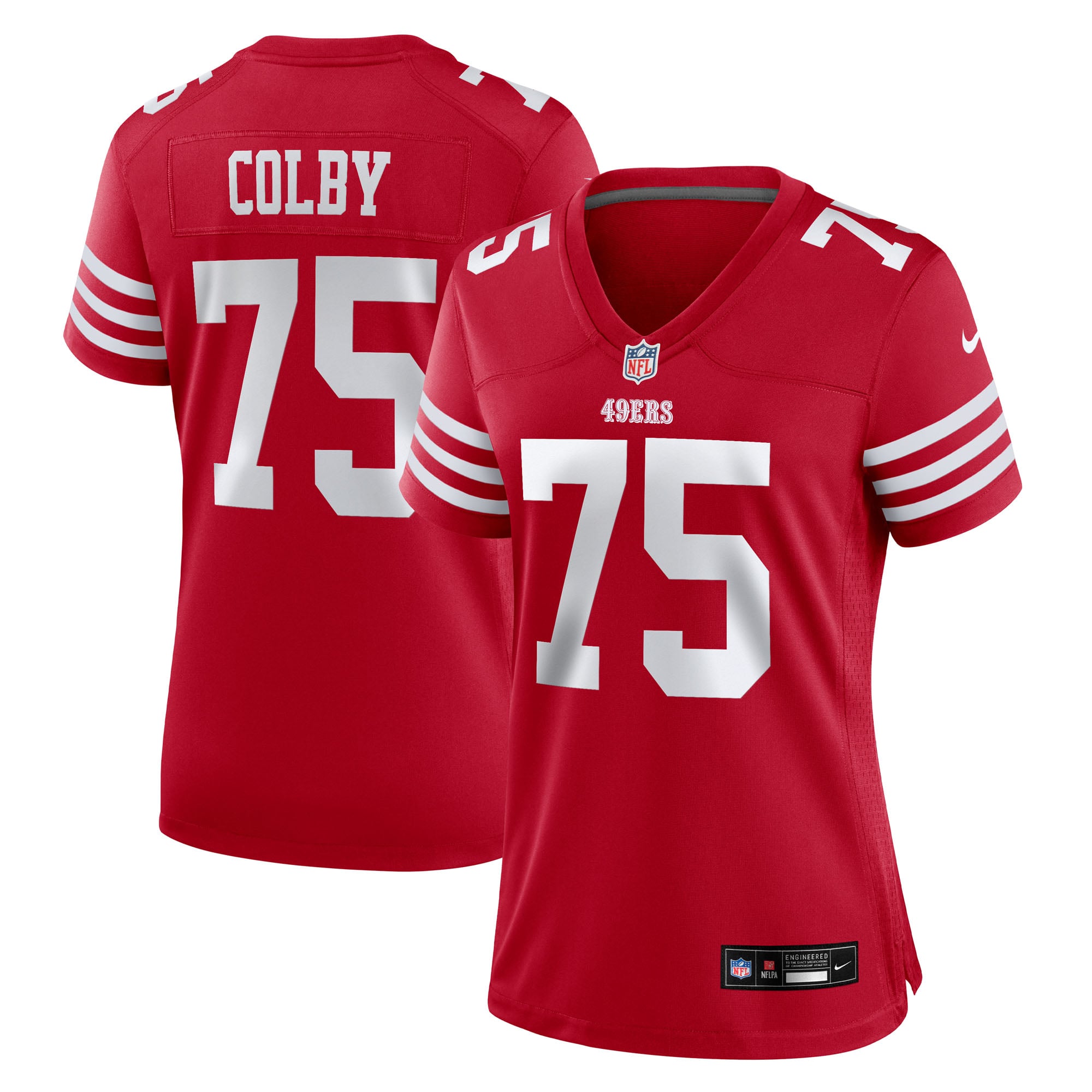 Connor Colby San Francisco 49ers Game Jersey Scarlet NFL Football Fan Wear Connor Colby