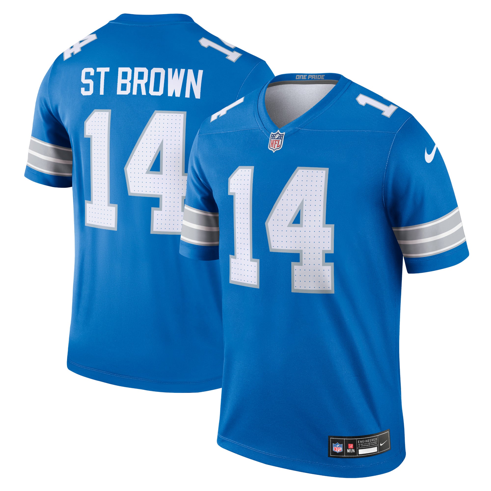 Amon-Ra St Performance Detroit Lions Player Jersey Brown NFL Football Fan Wear
