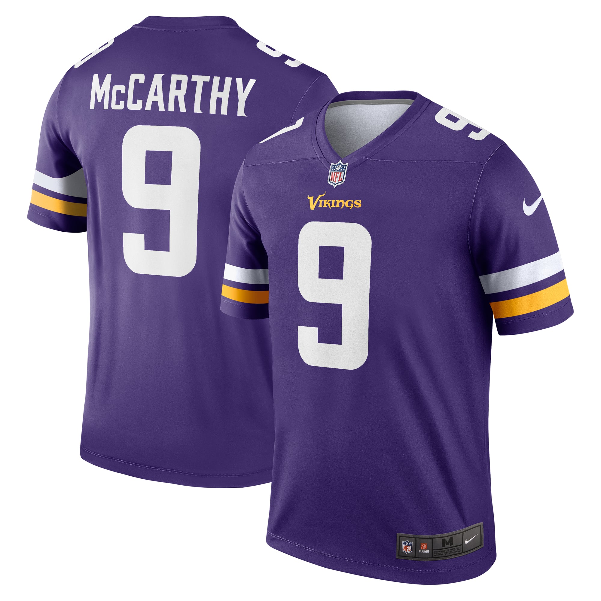 JJ McCarthy Performance Minnesota Vikings Player Jersey Purple NFL Football Fan Wear JJ McCarthy Performance
