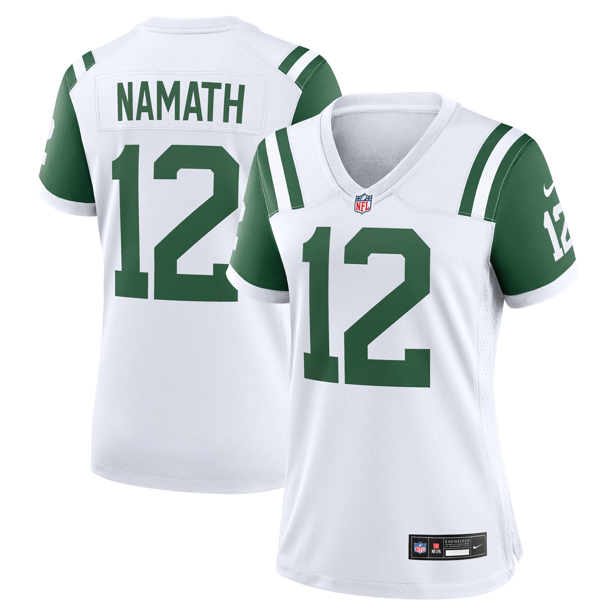 Joe Namath Retired New York Jets Game Jersey White NFL Football Fan Wear Joe Namath Retired