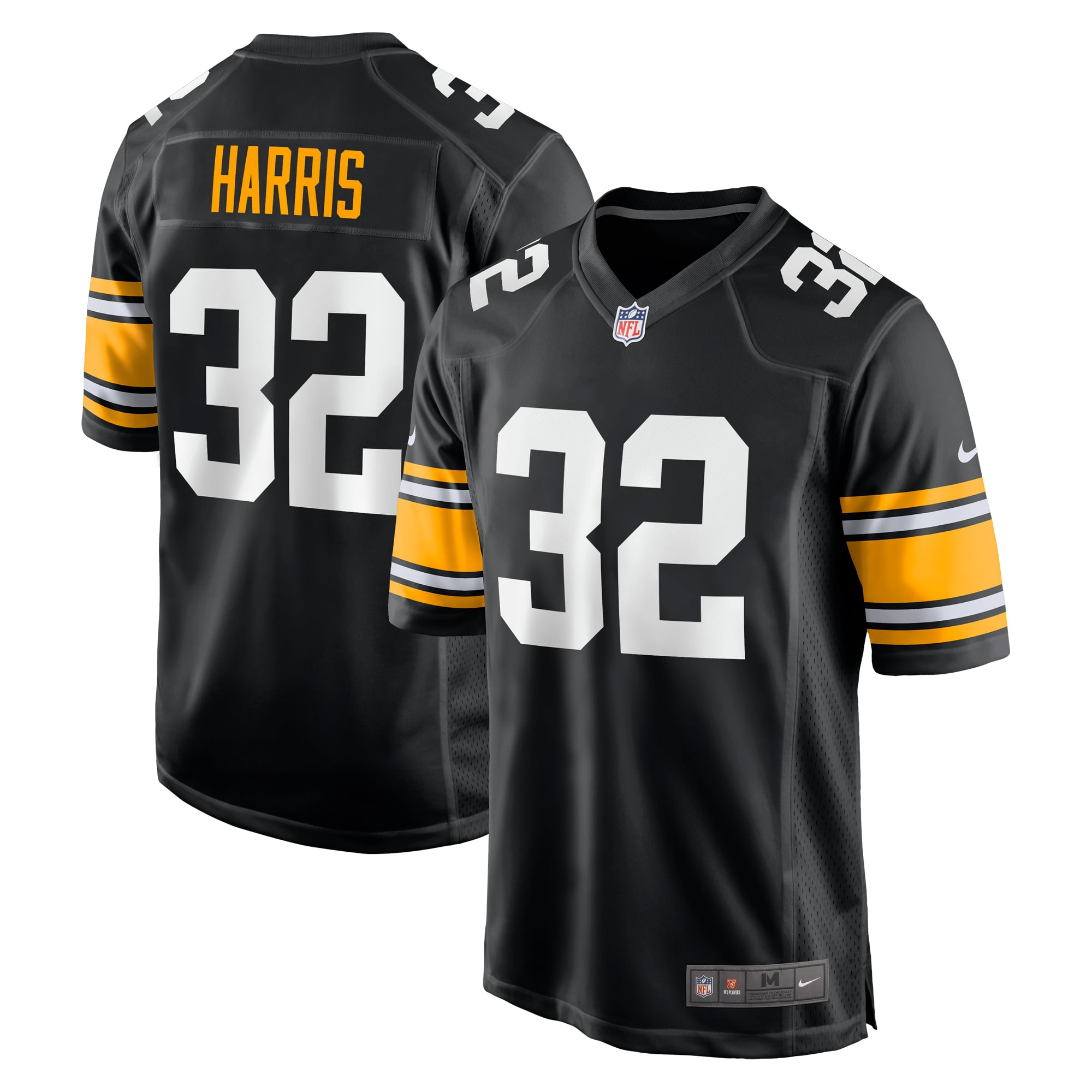 Retired Franco Harris Pittsburgh Steelers Player Jersey Black NFL Football Fan Wear Retired Franco Harris