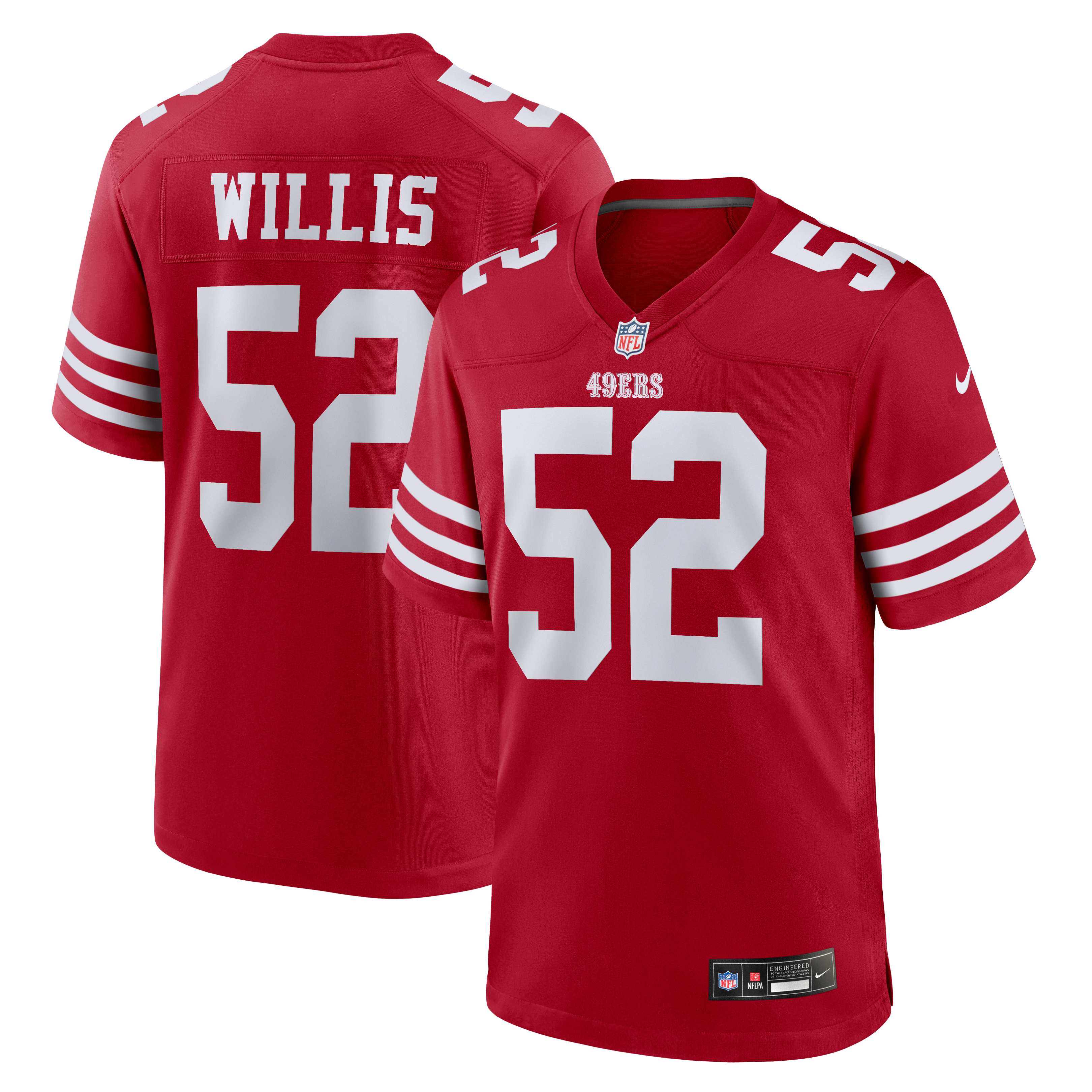 Patrick Willis Retired San Francisco 49ers Game Jersey Scarlet NFL Football Fan Wear