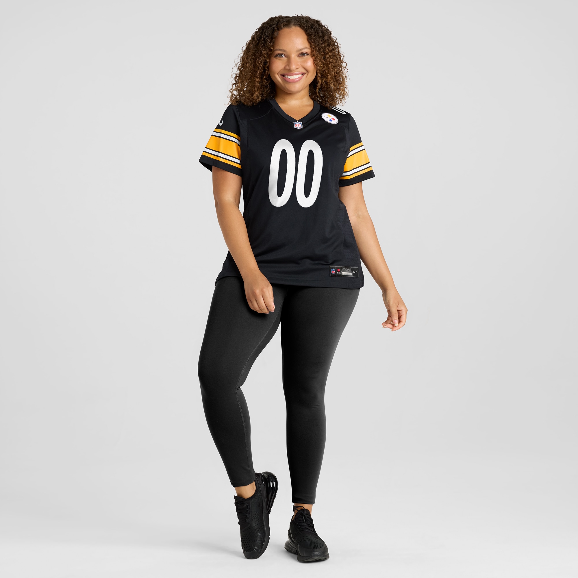 Pittsburgh Steelers Game Jersey Black NFL Football Fan Wear Custom Number