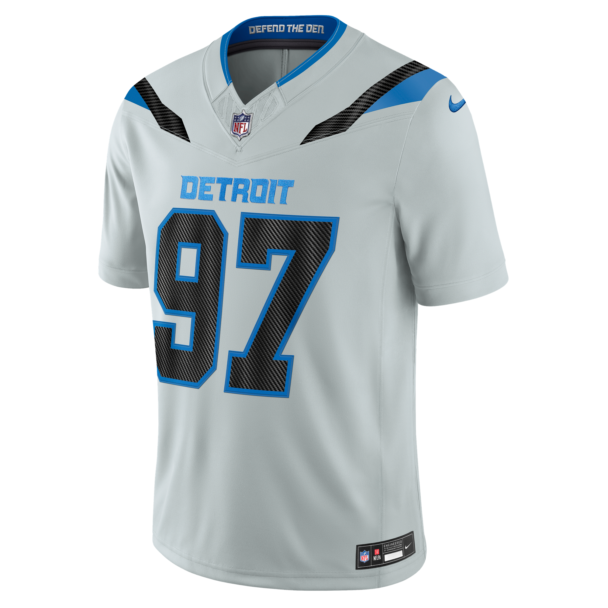 Aidan Hutchinson Detroit Lions Limited Jersey Silver NFL Football Fan Wear Aidan Hutchinson