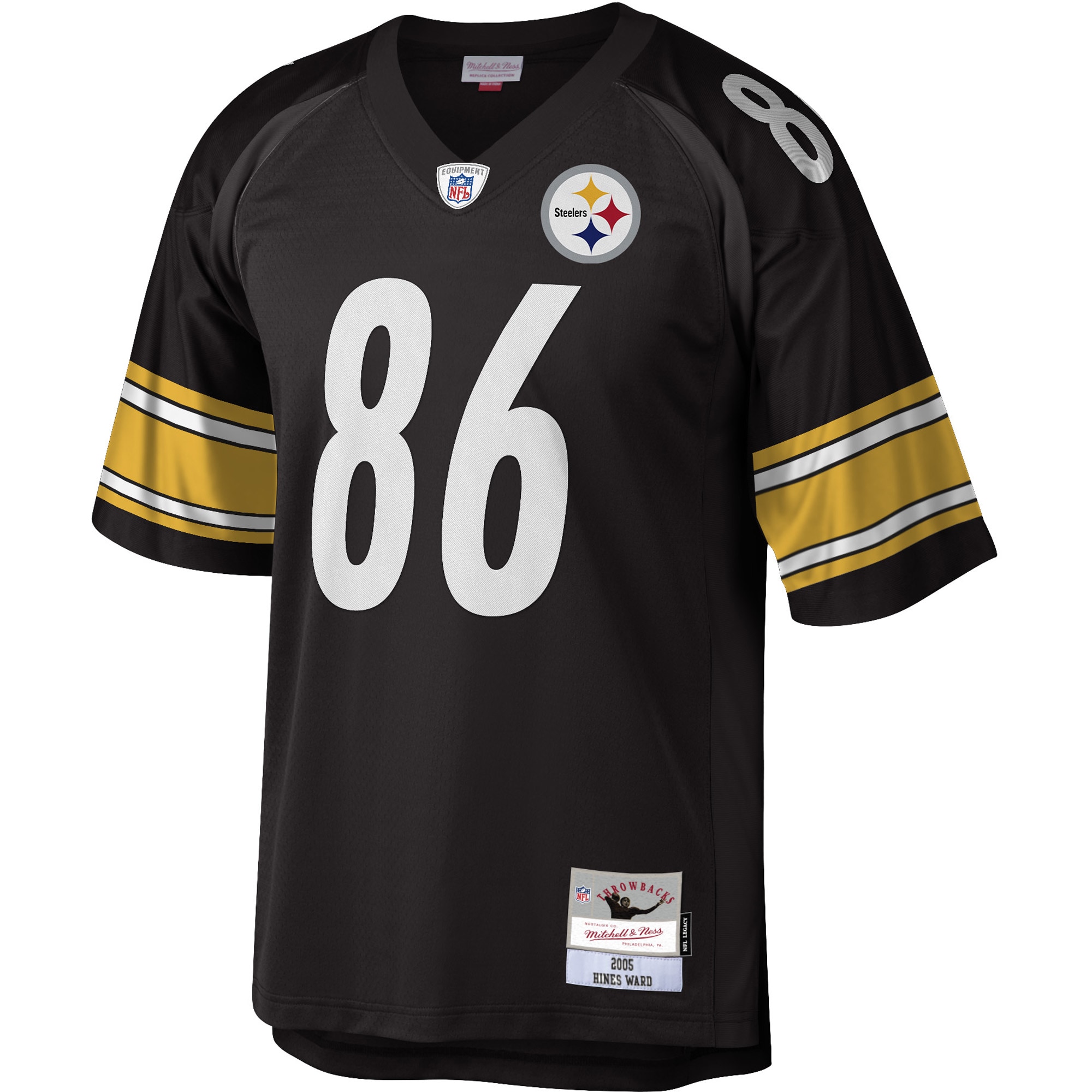 Hines Ward Mitchell Pittsburgh Steelers Replica Jersey Black NFL Football Fan Wear