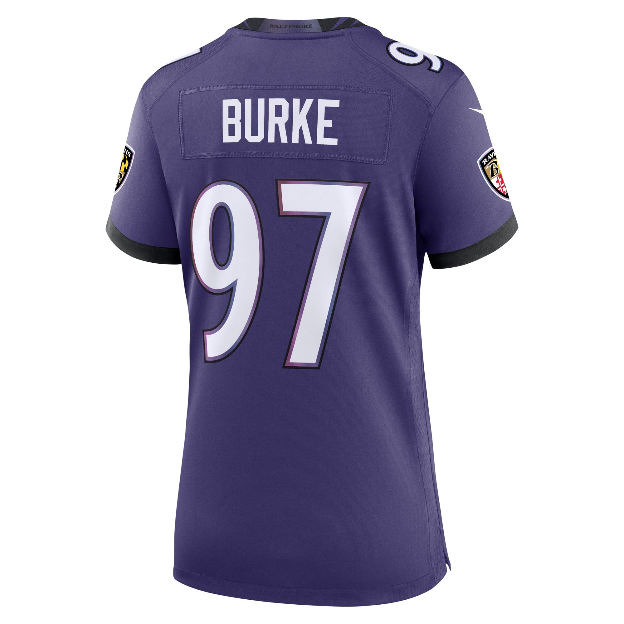 Ethan Burke Baltimore Ravens Game Jersey Purple NFL Football Fan Wear Ethan Burke