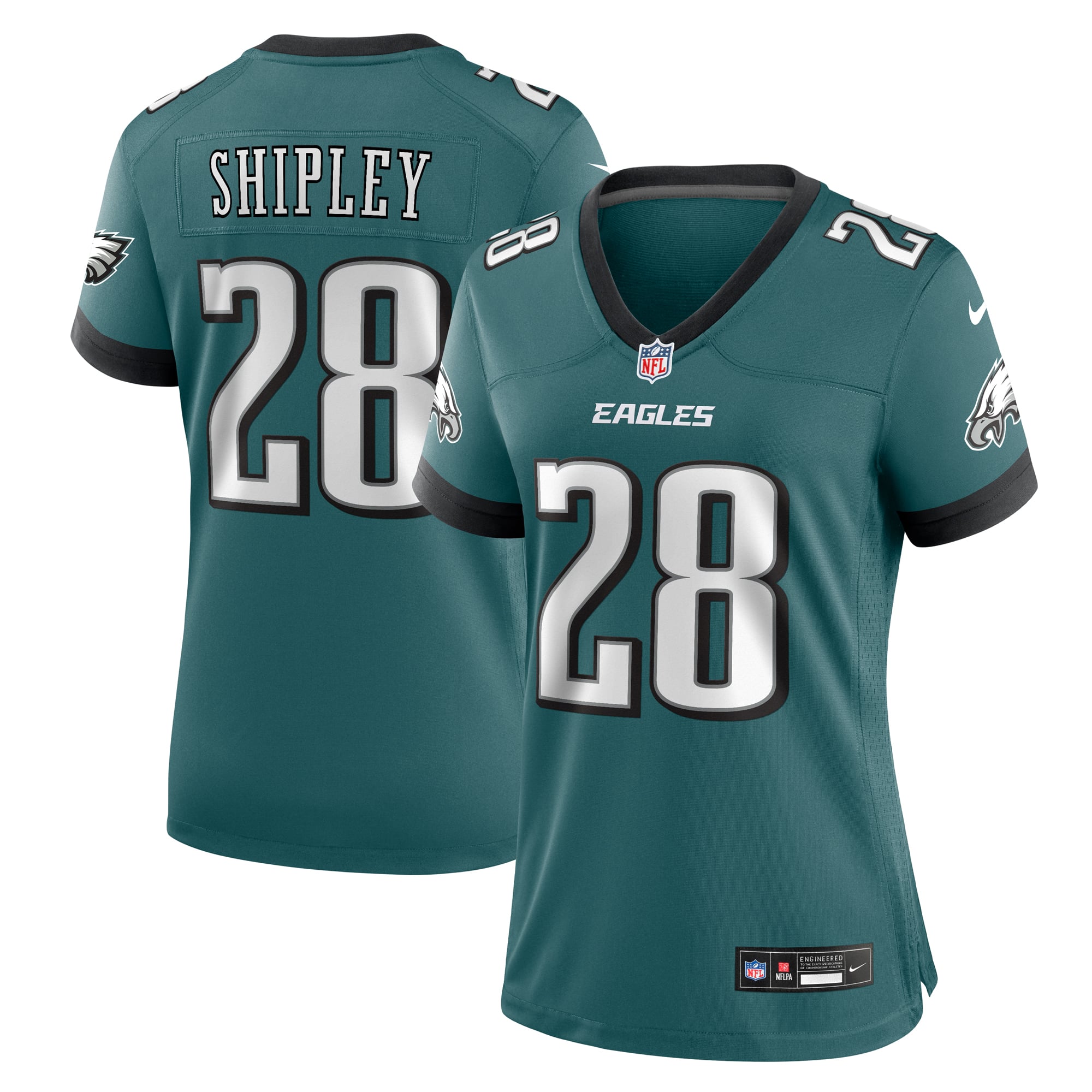 Will Shipley Philadelphia Eagles Game Jersey Midnight NFL Football Fan Wear