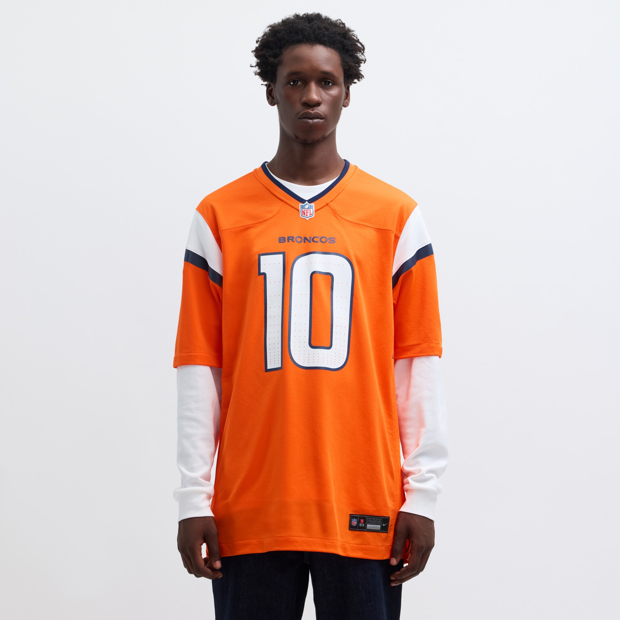 Bo Nix Denver Broncos Game Jersey Orange NFL Football Fan Wear Bo Nix