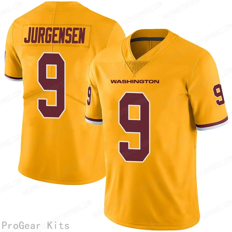 Sonny Jurgensen Rush Washington Commanders Jersey No.9 Gold NFL Football Fan Wear Sonny Jurgensen Rush