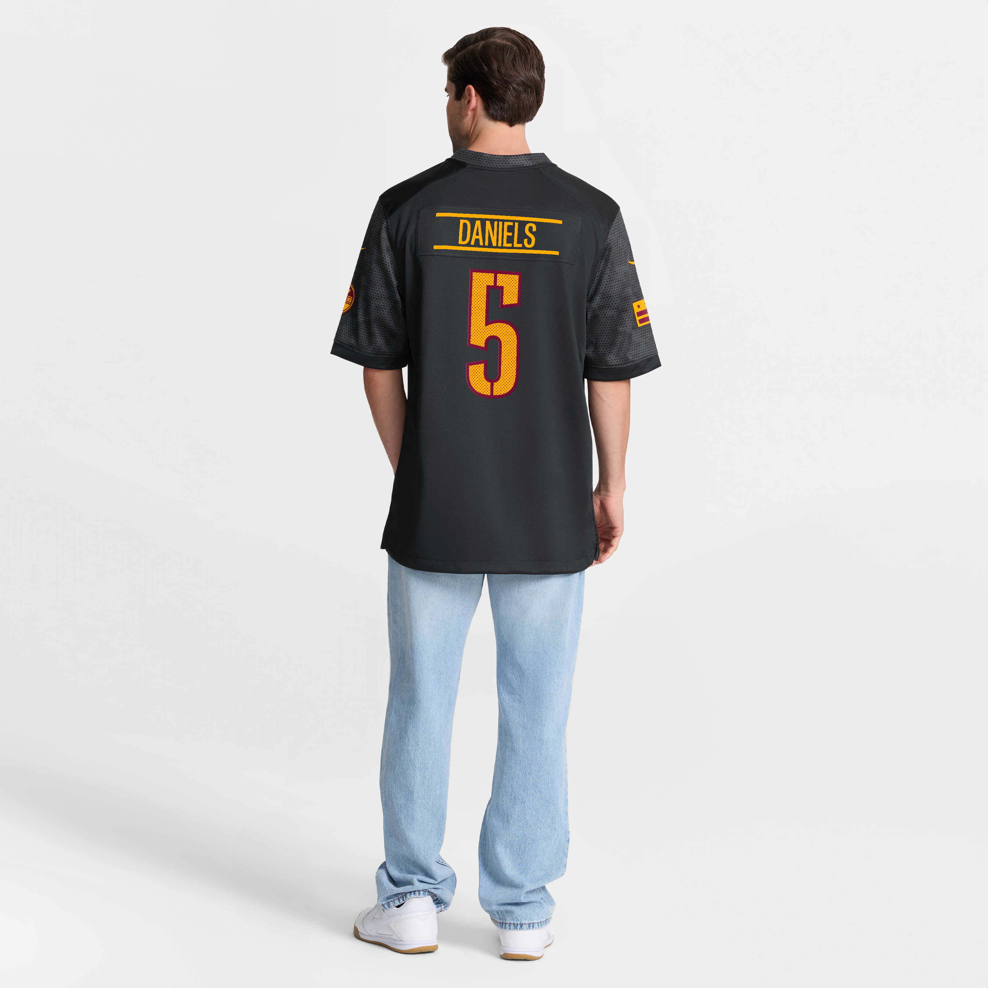 Jayden Daniels Washington Commanders Alternate Jersey Black NFL Football Fan Wear Jayden Daniels