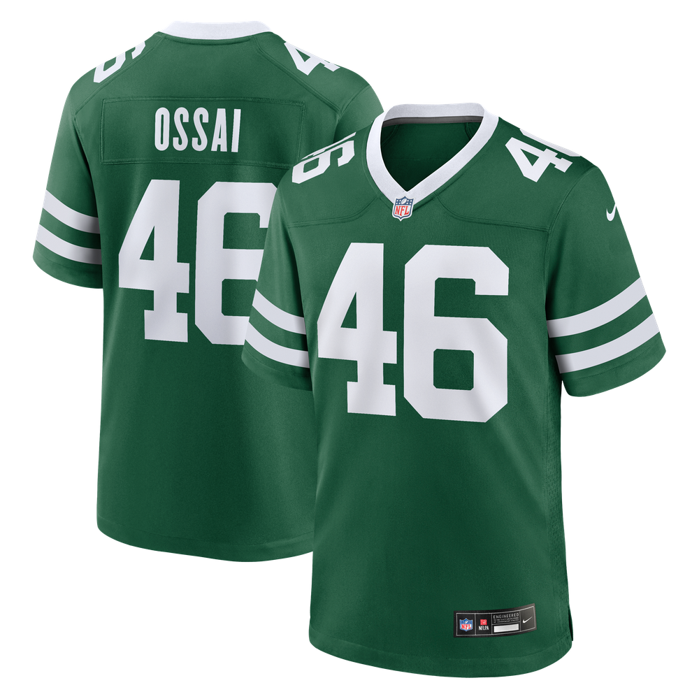 Joseph Ossai New York Jets Game Jersey Green NFL Football Fan Wear