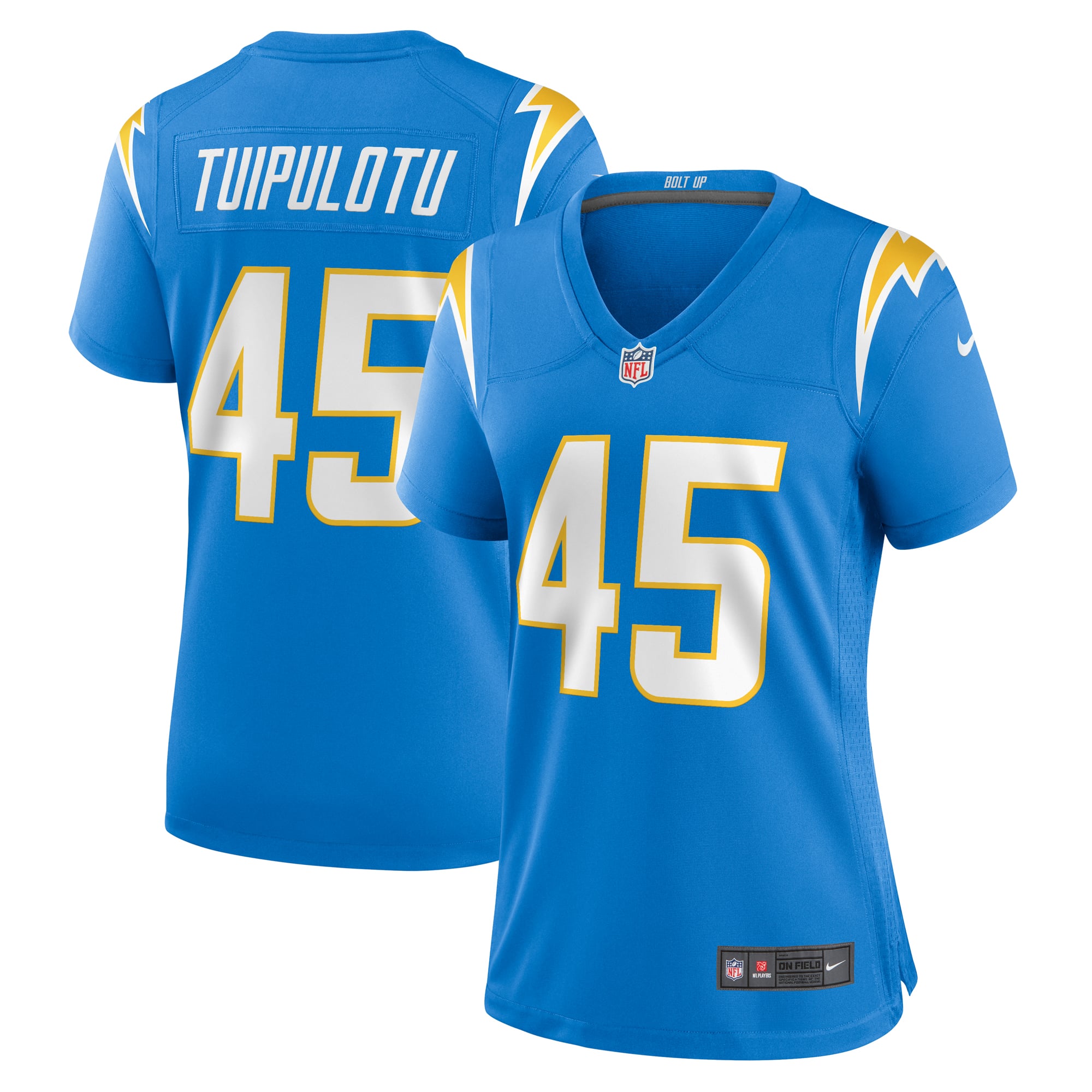 Tuli Tuipulotu Los Angeles Chargers Game Jersey NFL Football Fan Wear