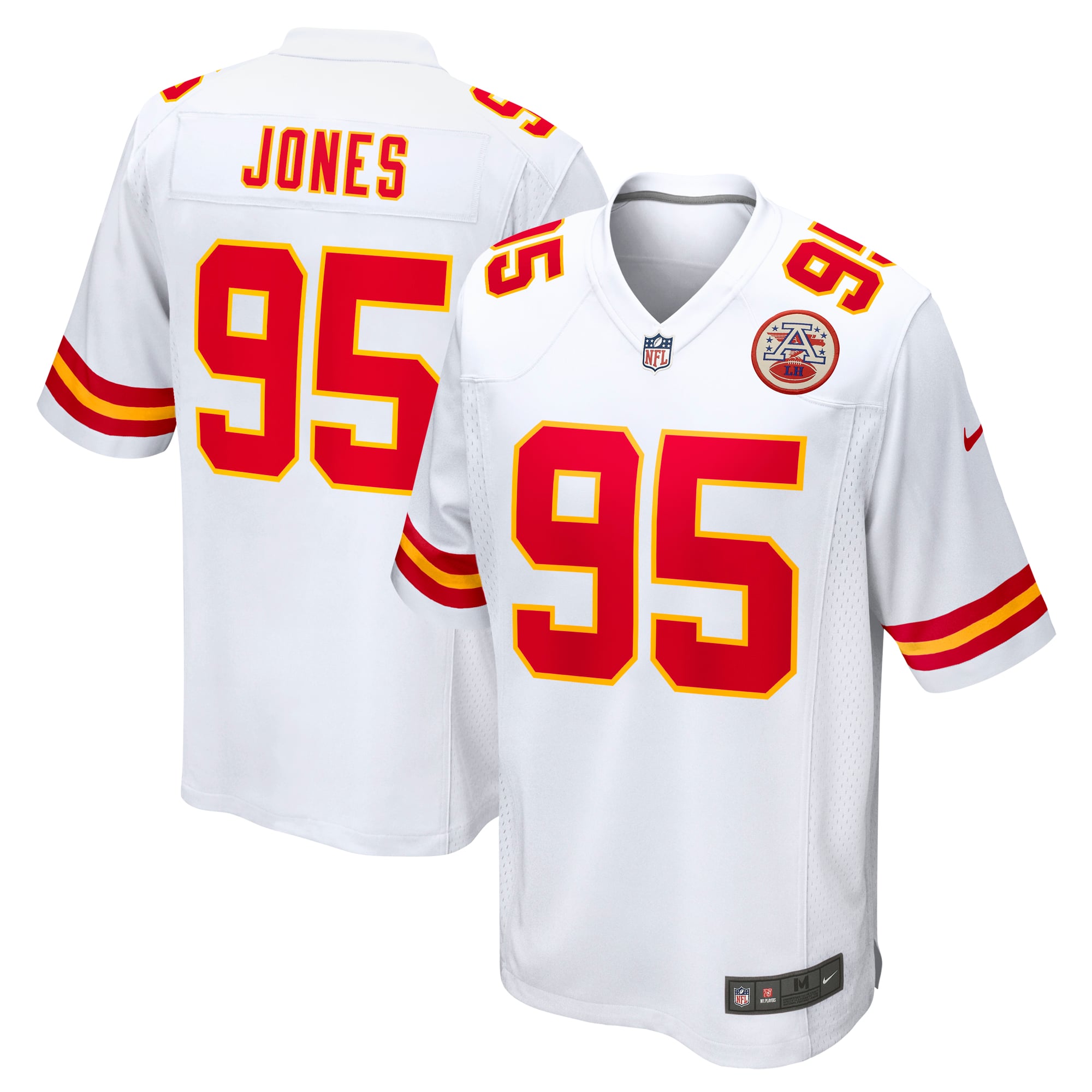 Chris Jones Kansas City Chiefs Game Jersey White NFL Football Fan Wear