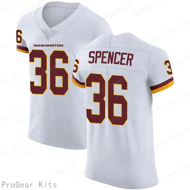 Malik Spencer Washington Commanders Jersey No.36 White NFL Football Fan Wear