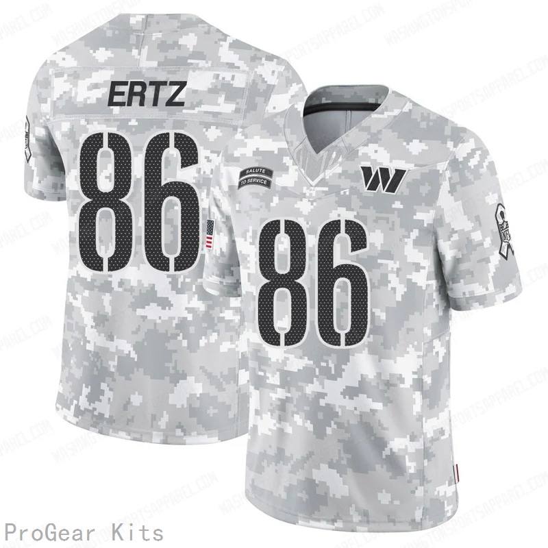 Zach Ertz Washington Commanders Jersey No.86 Camo NFL Football Fan Wear