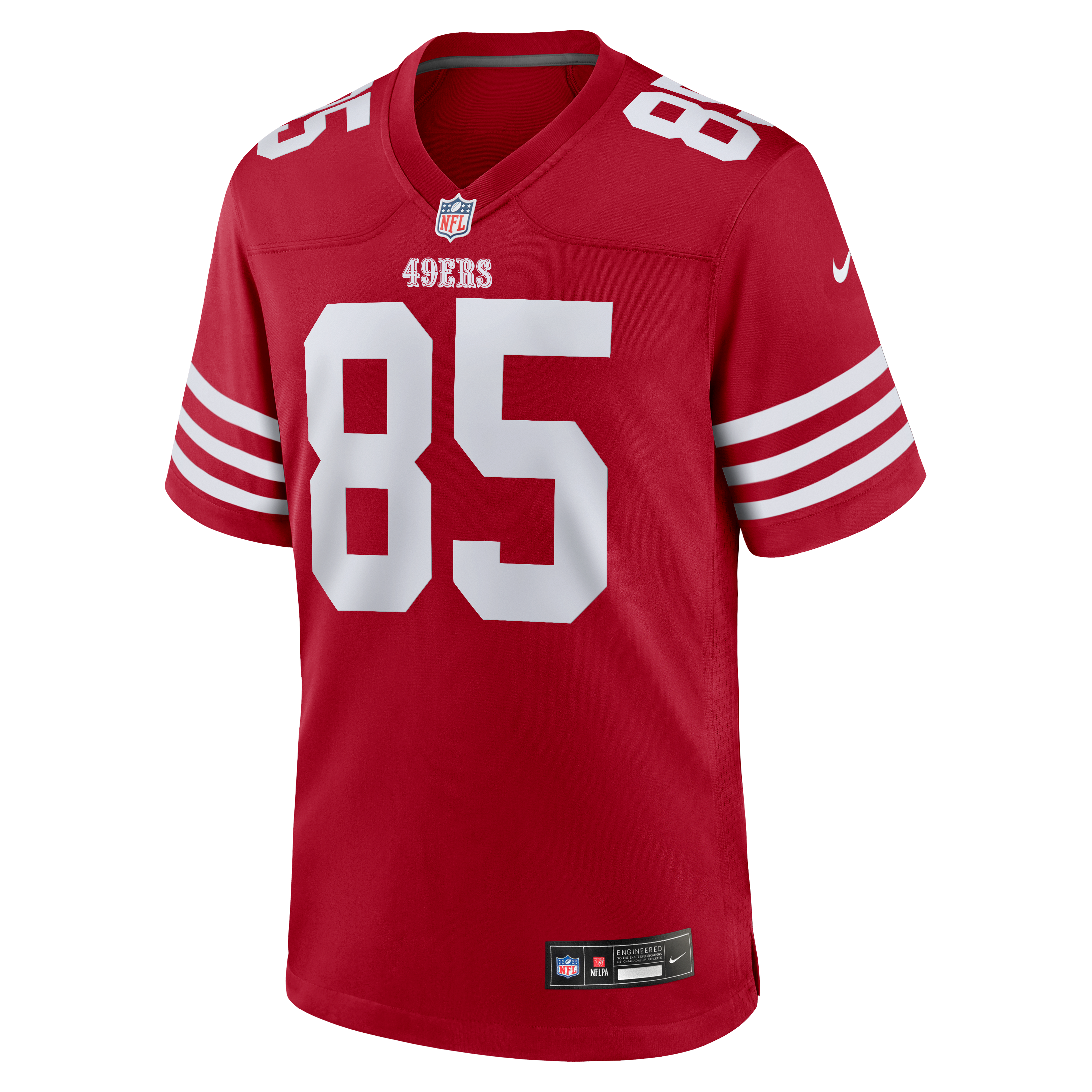 George Kittle San Francisco 49ers Player Jersey Scarlet NFL Football Fan Wear
