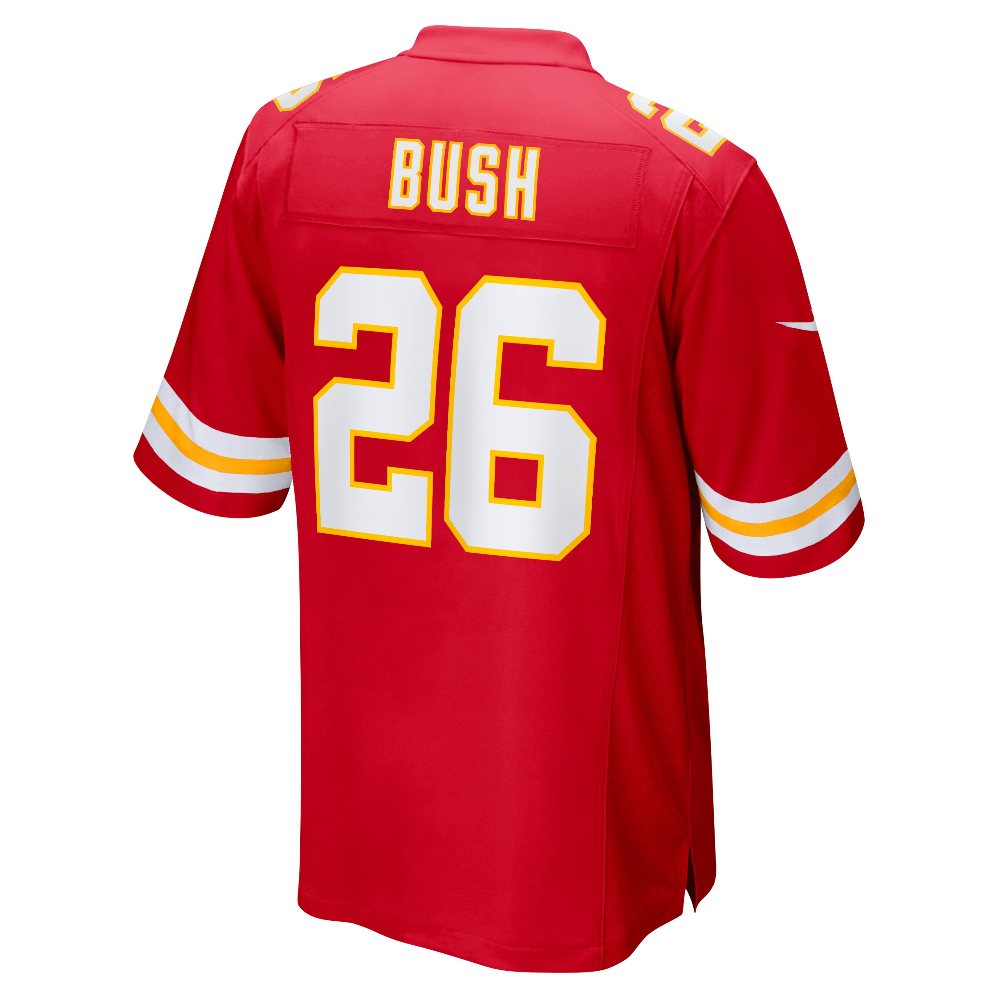 Deon Bush Kansas City Chiefs Player Jersey Red NFL Football Fan Wear Deon Bush