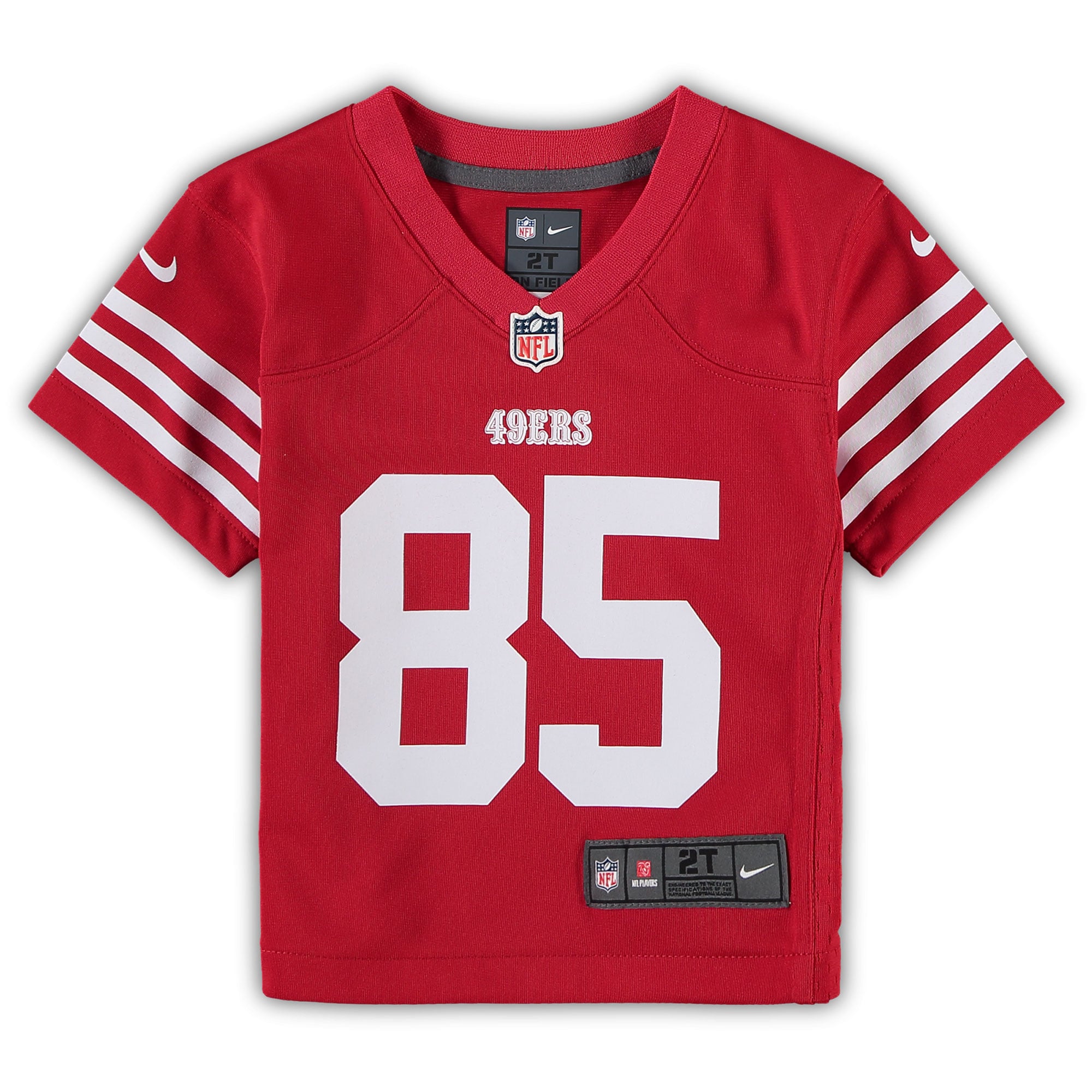 George Kittle San Francisco 49ers Game Jersey Scarlet NFL Football Fan Wear George Kittle