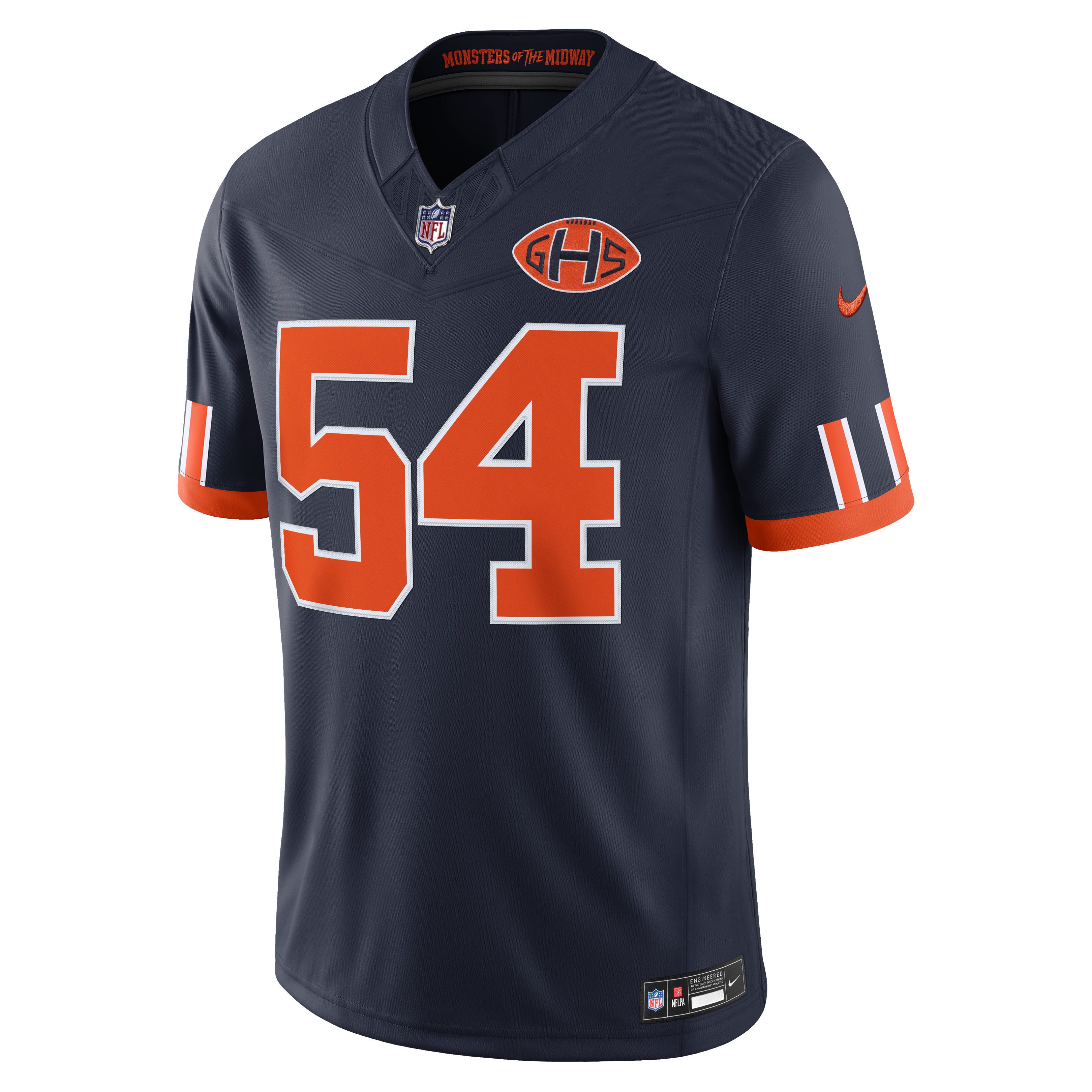Brian Urlacher Chicago Bears Game Jersey Navy NFL Football Fan Wear Brian Urlacher