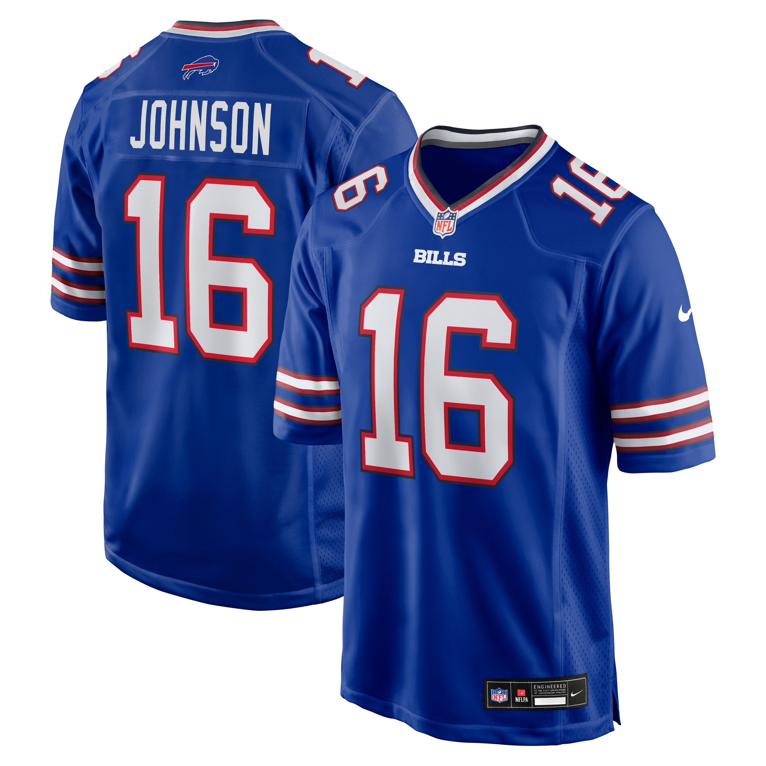 Xavier Johnson Buffalo Bills Game Jersey Royal NFL Football Fan Wear Xavier Johnson