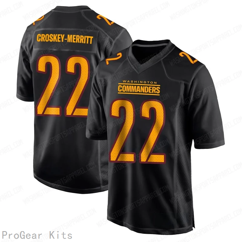 Jacory Croskey Merritt Washington Commanders Alternate Jersey No.22 Black NFL Football Fan Wear