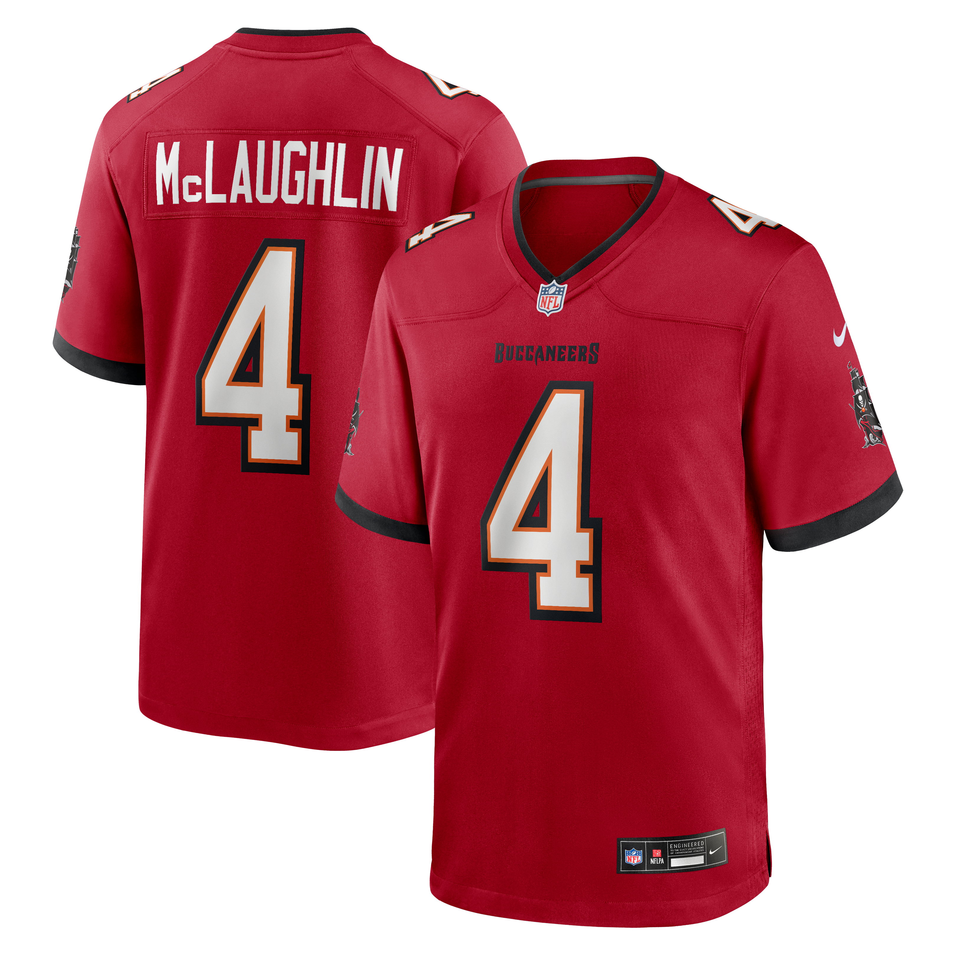 Chase McLaughlin Tampa Bay Buccaneers Player Jersey Red NFL Football Fan Wear Chase McLaughlin