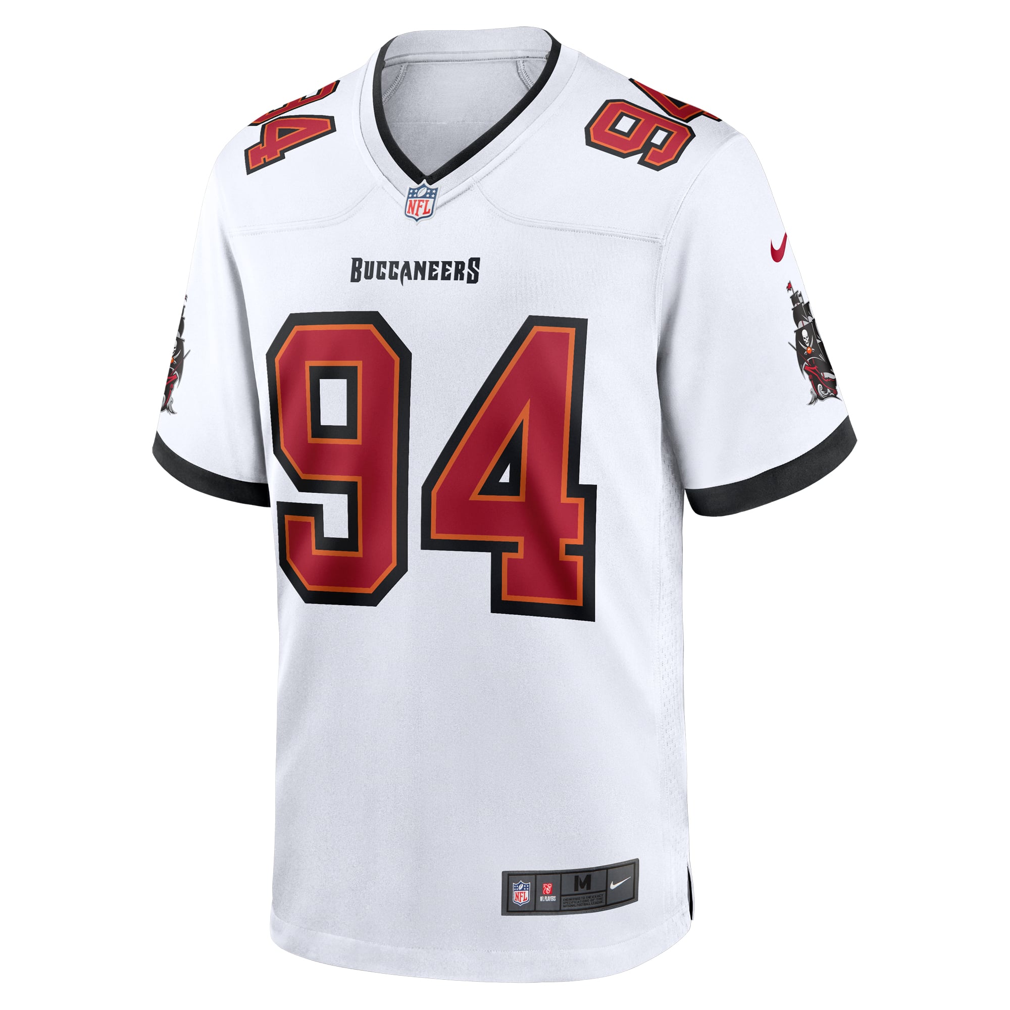 Calijah Kancey Tampa Bay Buccaneers Game Jersey White NFL Football Fan Wear Calijah Kancey