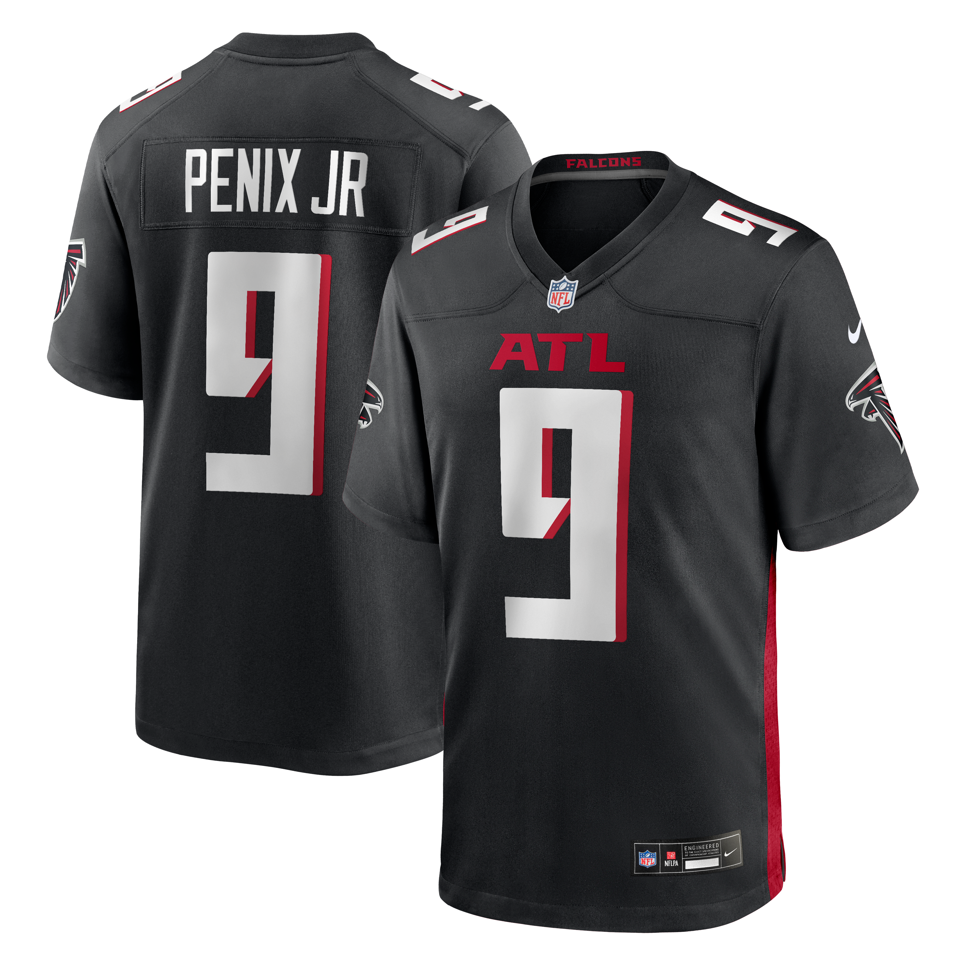 Michael Penix Jr Atlanta Falcons Game Jersey Black NFL Football Fan Wear
