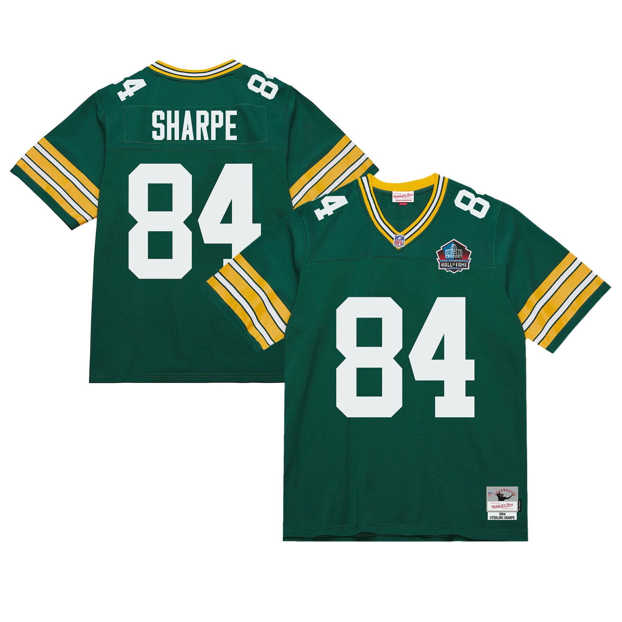 Sterling Sharpe Mitchell Green Bay Packers Replica Jersey Green NFL Football Fan Wear
