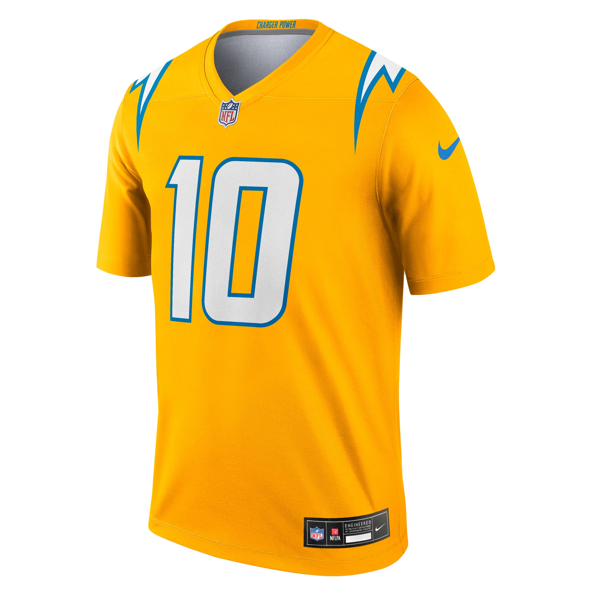 Justin Herbert Charger Los Angeles Chargers Alternate Jersey No.10 Gold NFL Football Fan Wear Justin Herbert Charger