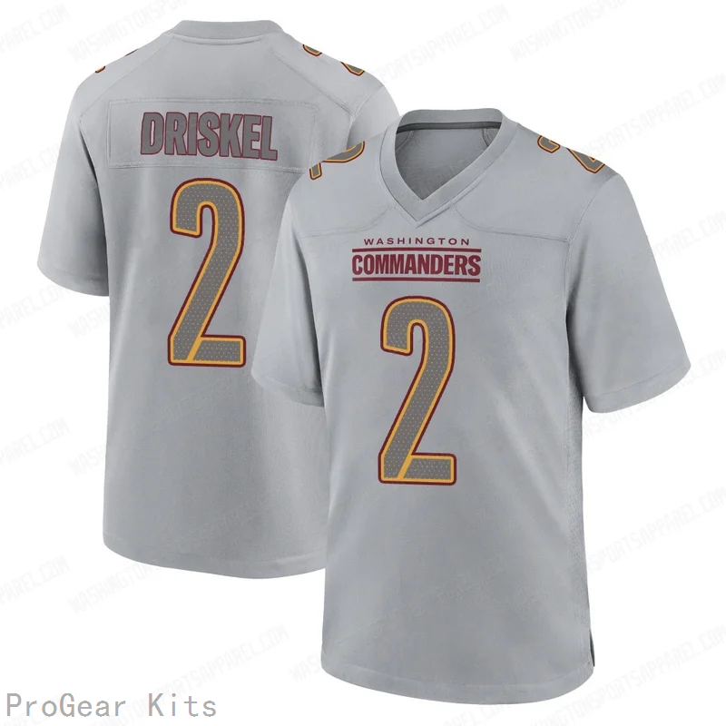 Jeff Driskel Atmosphere Washington Commanders Game Jersey No.2 Gray NFL Football Fan Wear
