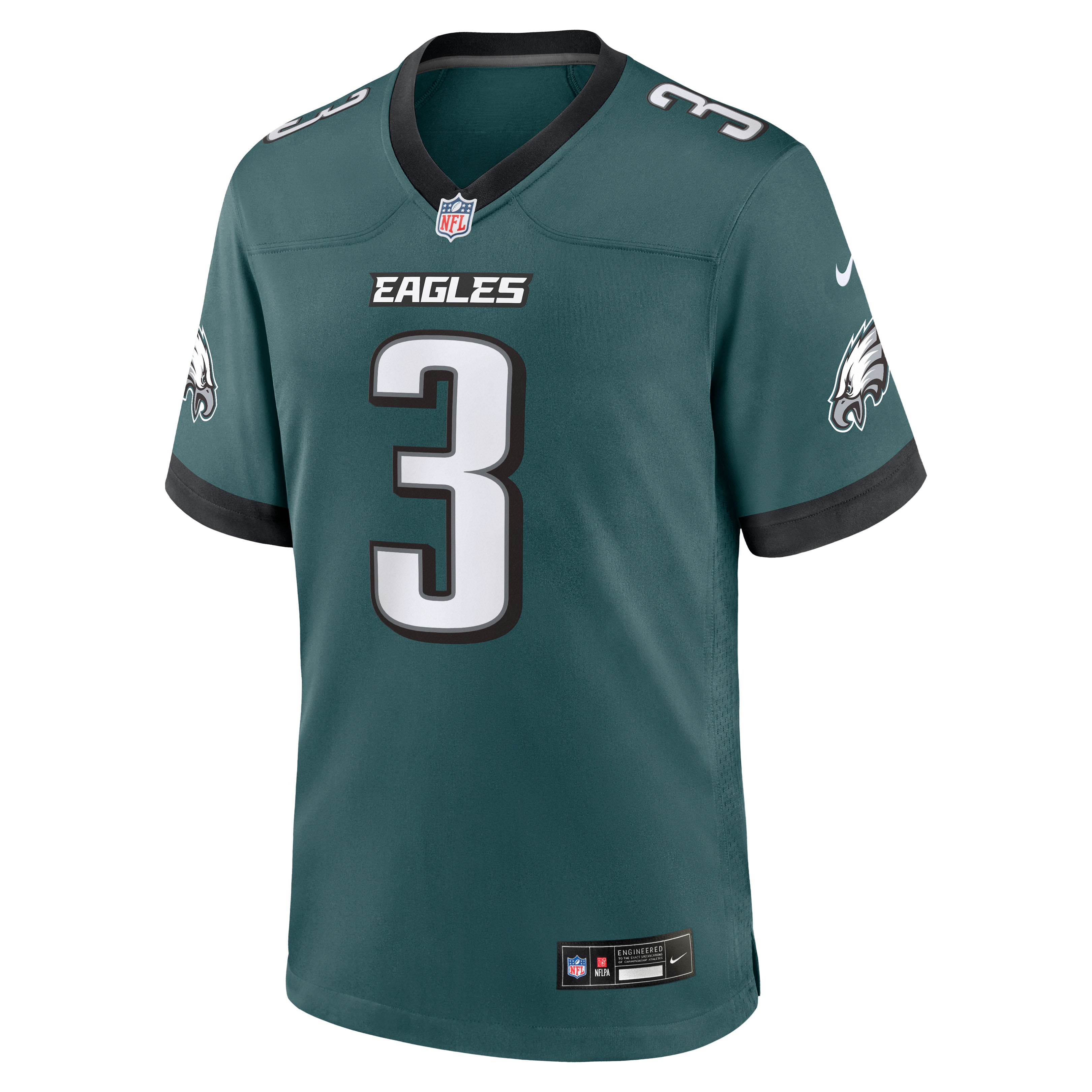 Nolan Smith Jr Philadelphia Eagles Game Jersey Midnight NFL Football Fan Wear Nolan Smith Jr