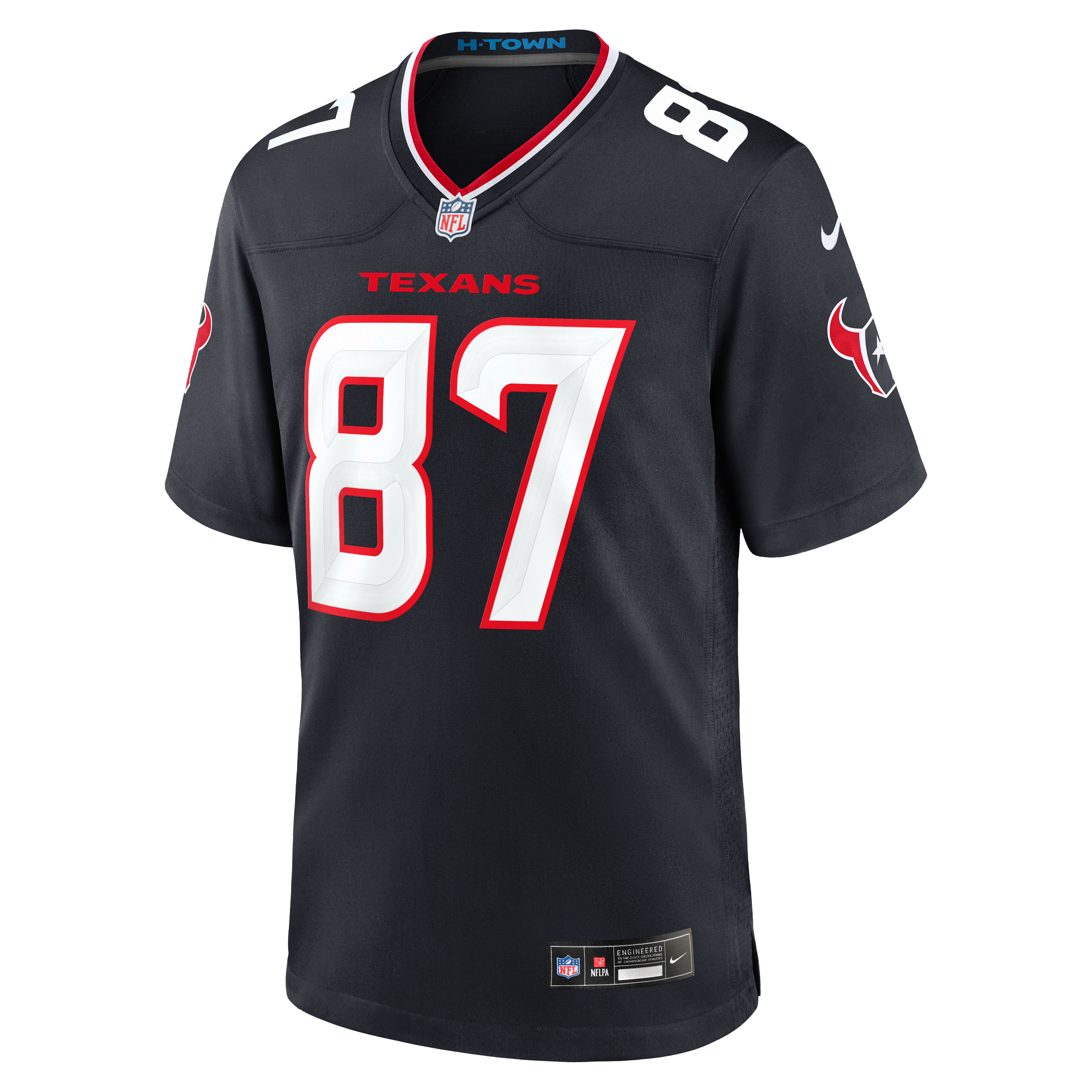 Cade Stover Houston Texans Game Jersey Navy NFL Football Fan Wear