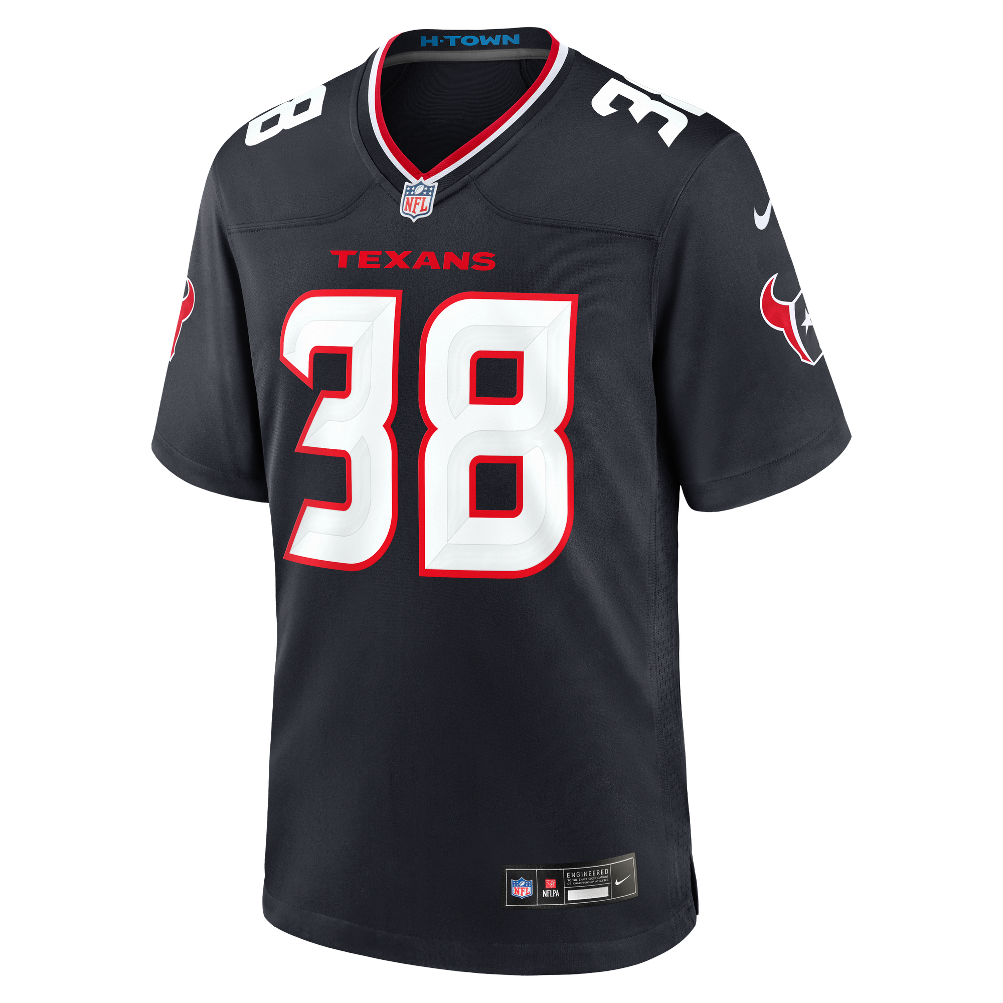 Kai Kroeger Houston Texans Game Jersey Navy NFL Football Fan Wear Kai Kroeger