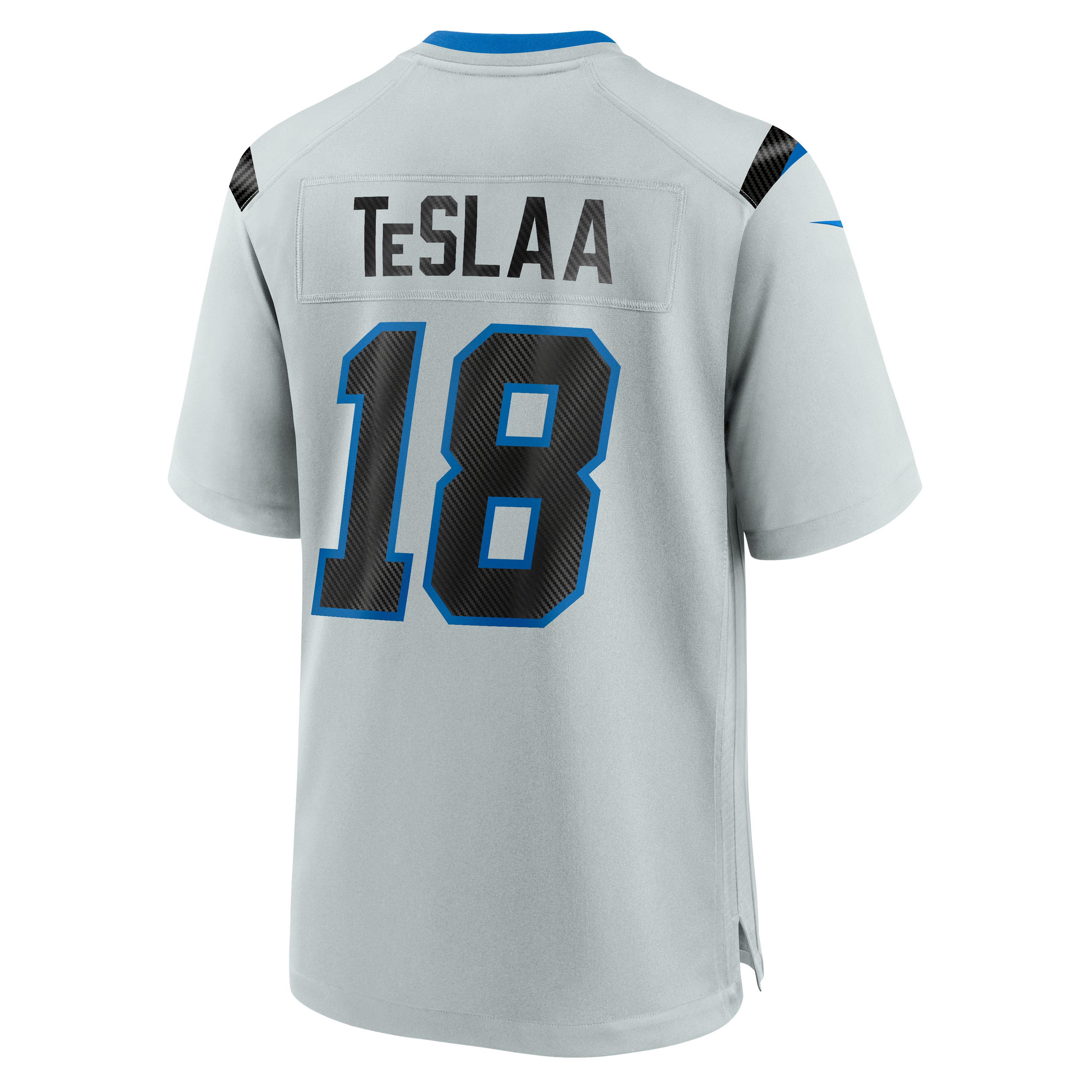 Isaac TeSlaa Detroit Lions Game Jersey Silver NFL Football Fan Wear