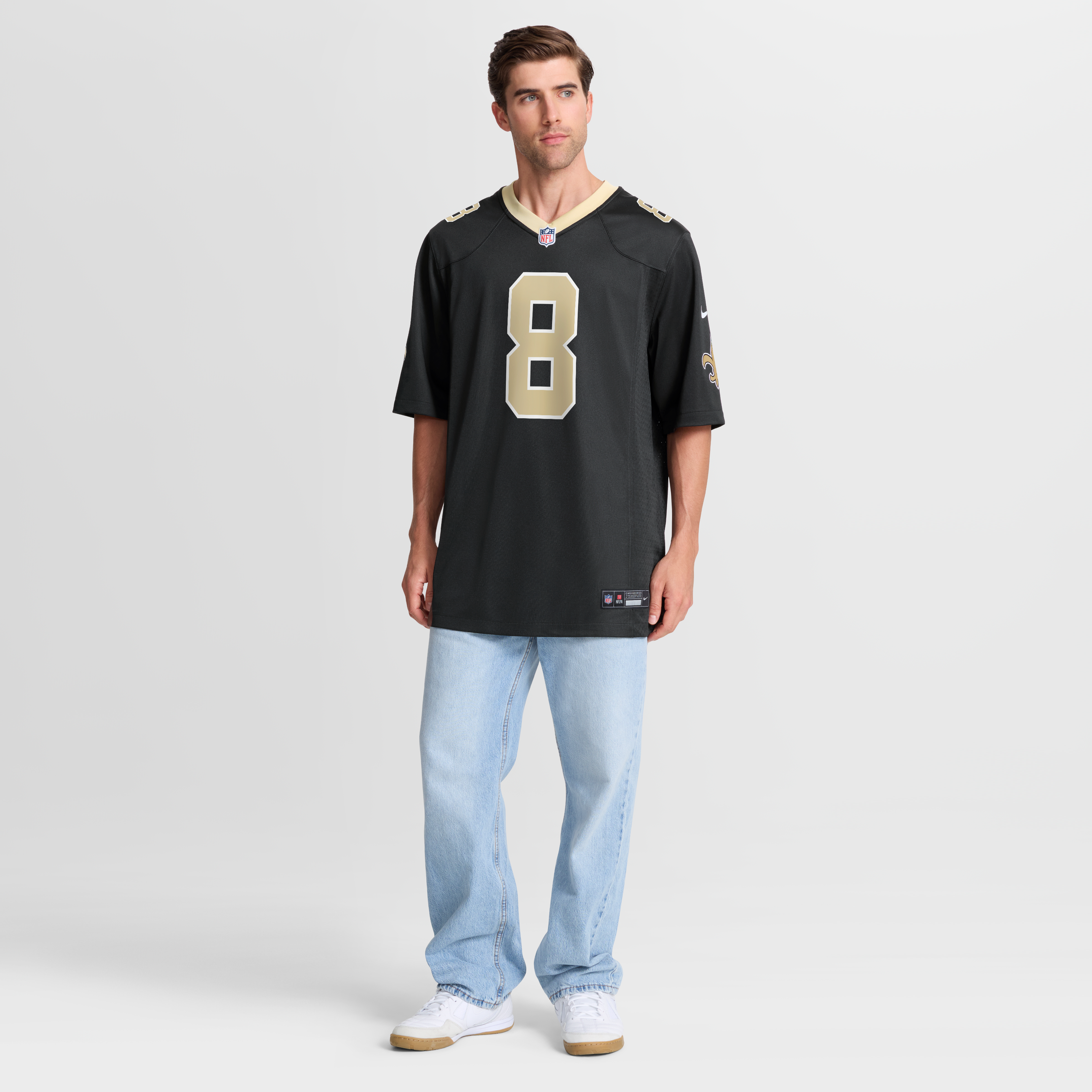 Archie Manning New Orleans Saints Replica Jersey Black NFL Football Fan Wear