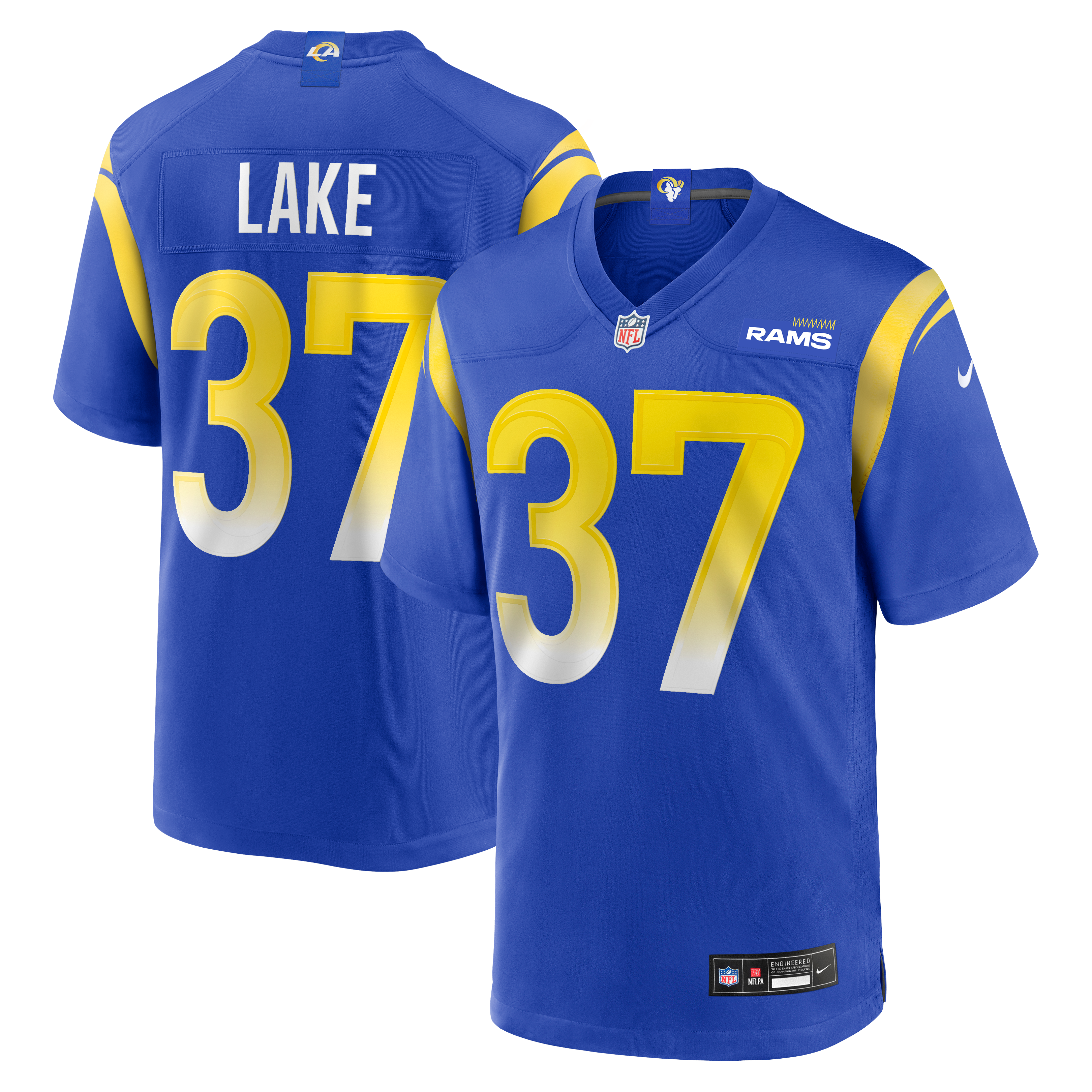 Quentin Lake Los Angeles Rams Player Jersey Royal NFL Football Fan Wear Quentin Lake
