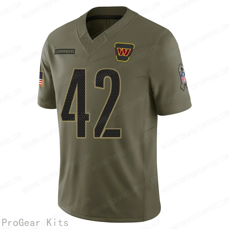Charley Taylor Washington Commanders Jersey No.42 Olive NFL Football Fan Wear Charley Taylor