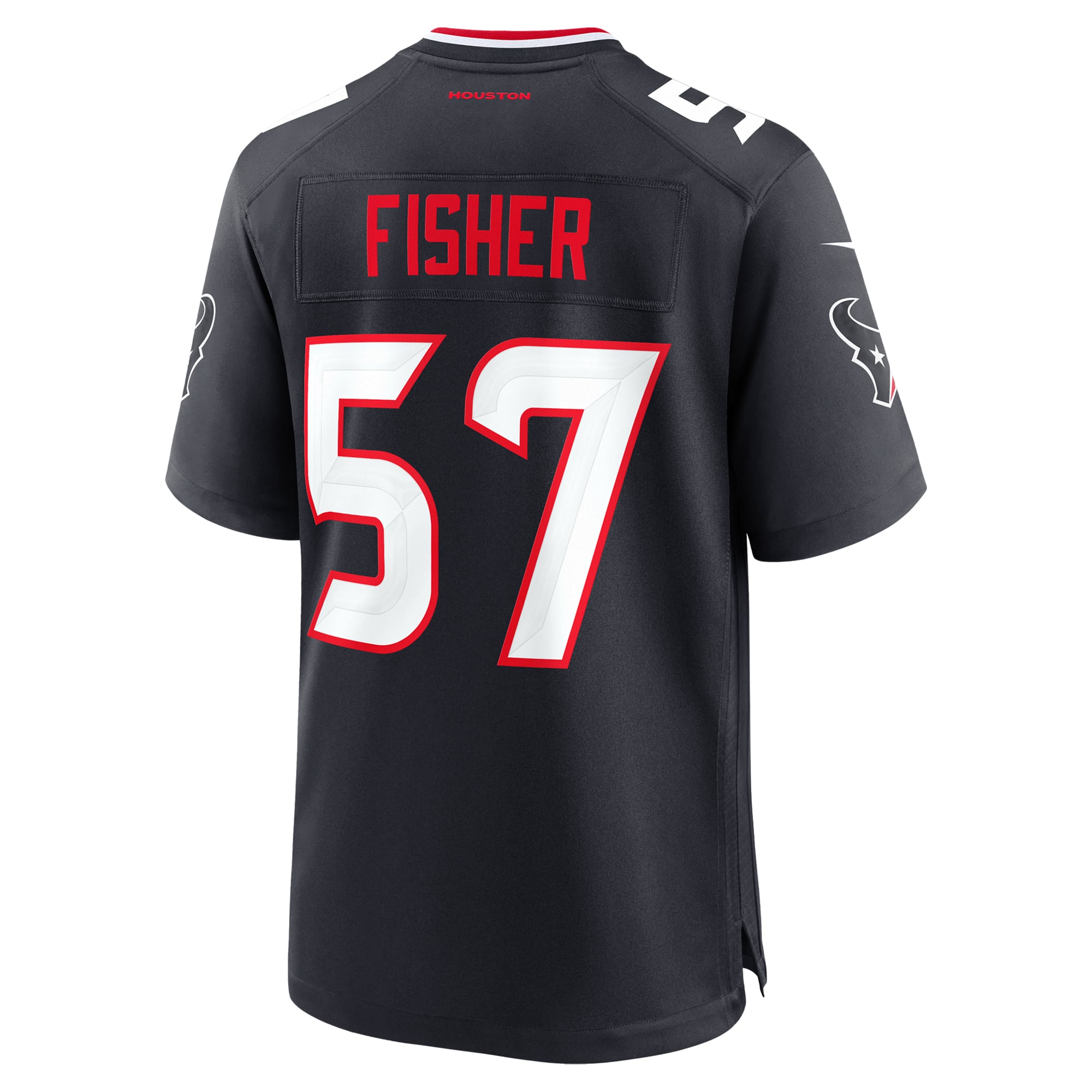 Blake Fisher Houston Texans Game Jersey Navy NFL Football Fan Wear Blake Fisher