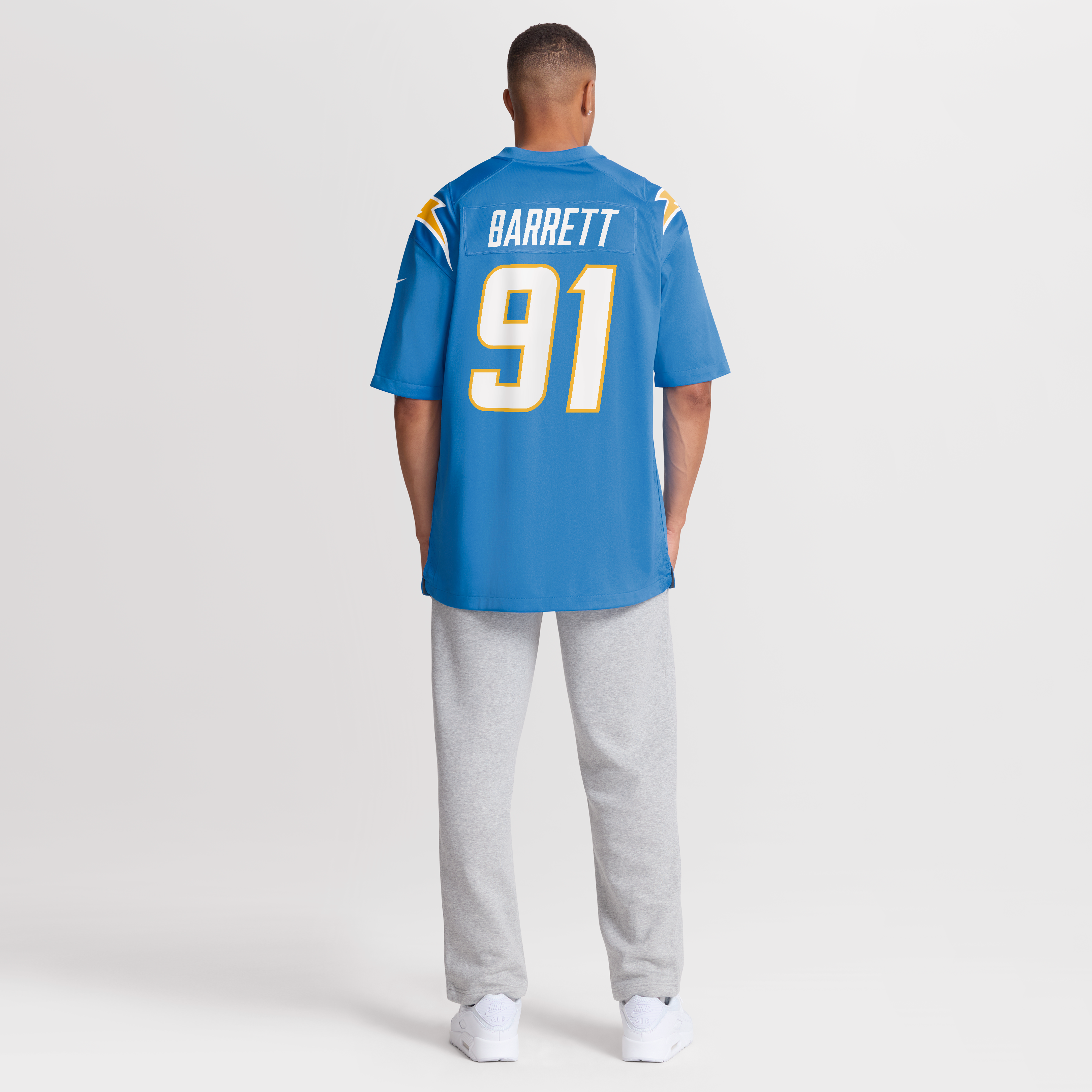Nick Barrett Los Angeles Chargers Game Jersey Powder Blue NFL Football Fan Wear Nick Barrett