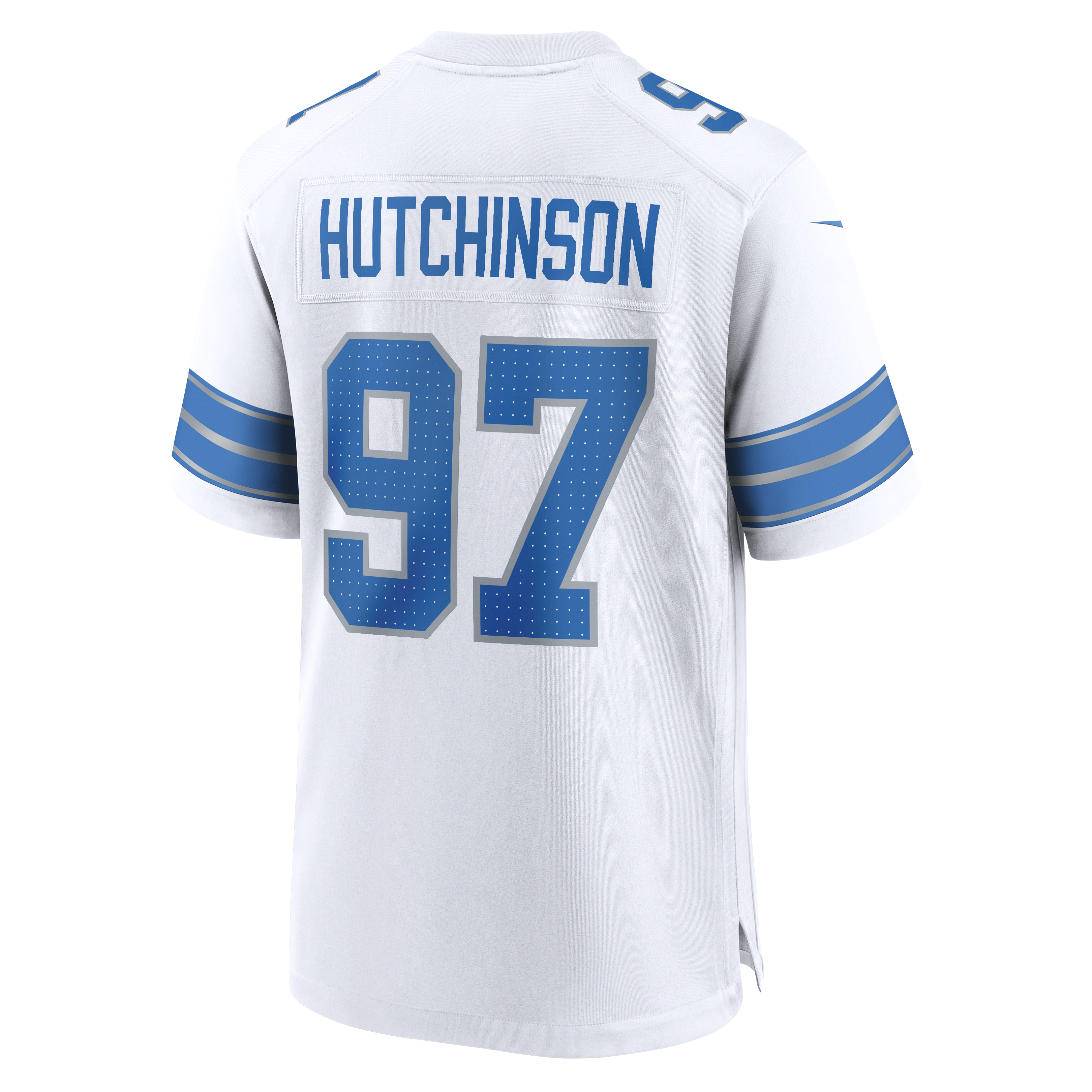 Aidan Hutchinson Detroit Lions Game Jersey White NFL Football Fan Wear Aidan Hutchinson